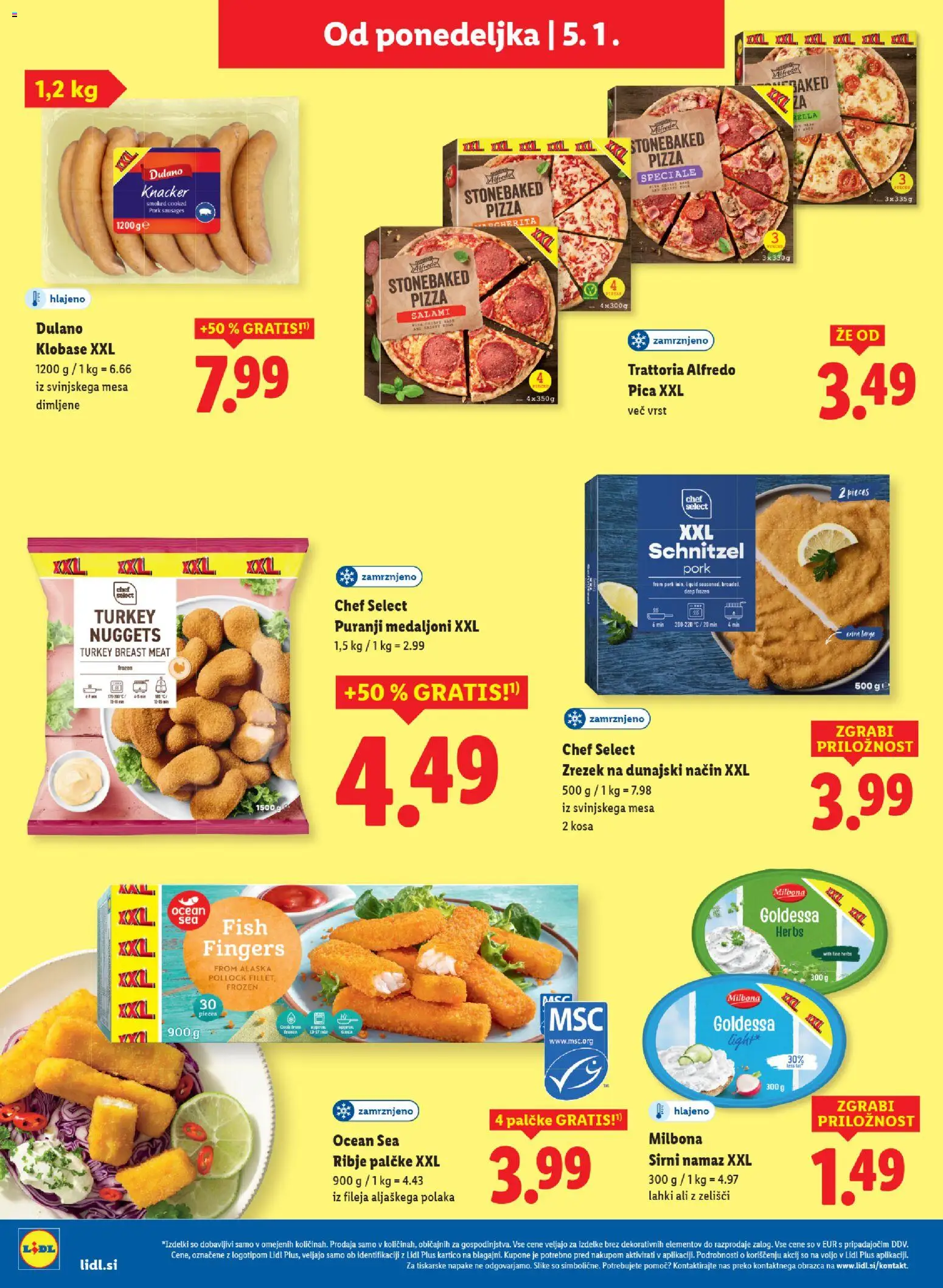 Novi Lidl katalog ponudbe – veljaven od 30.12.2025 | Stran: 24 | Izdelki: Sirni namaz, Namaz, Pica, Klobase