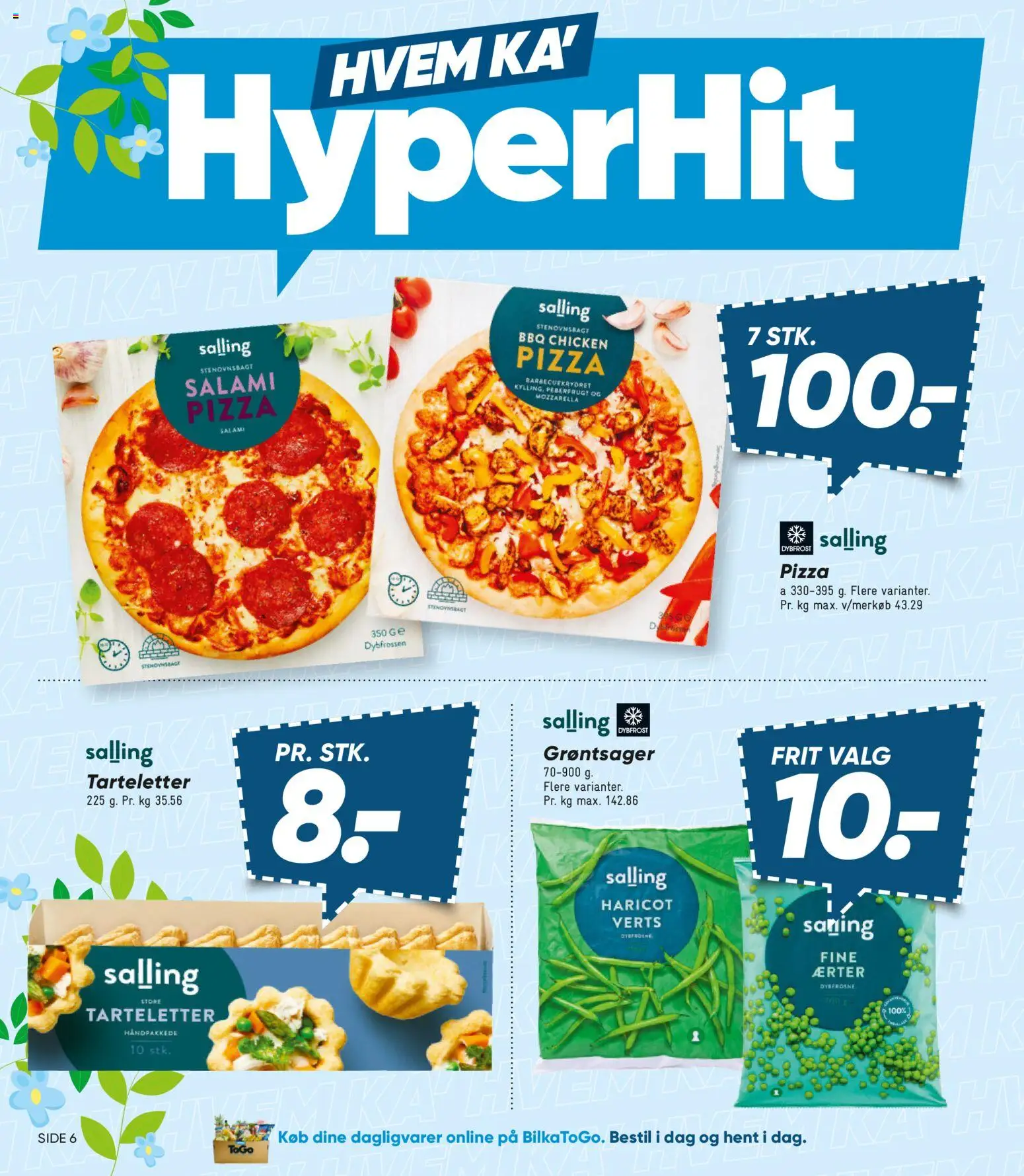 Bilka tilbudsavis – gyldig fra 04.04.2026 | Side: 6 | Produkter: Salami, Pizza, Tarteletter, Peberfrugt