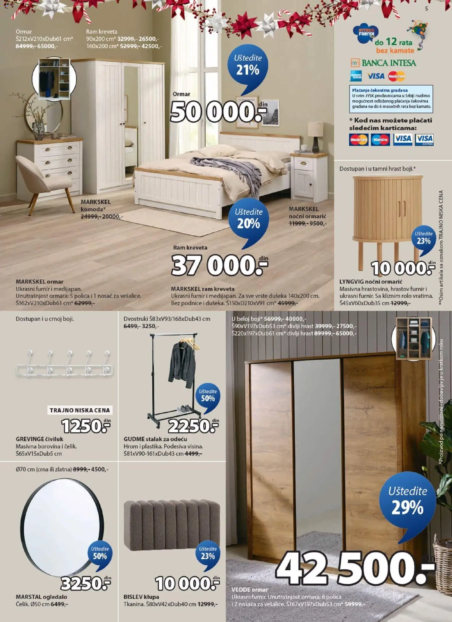 Jysk katalog - važi od 12.11.2025 | Strana: 5 | Proizvode: Komoda, Noćni ormarić, Polica, Ogledalo