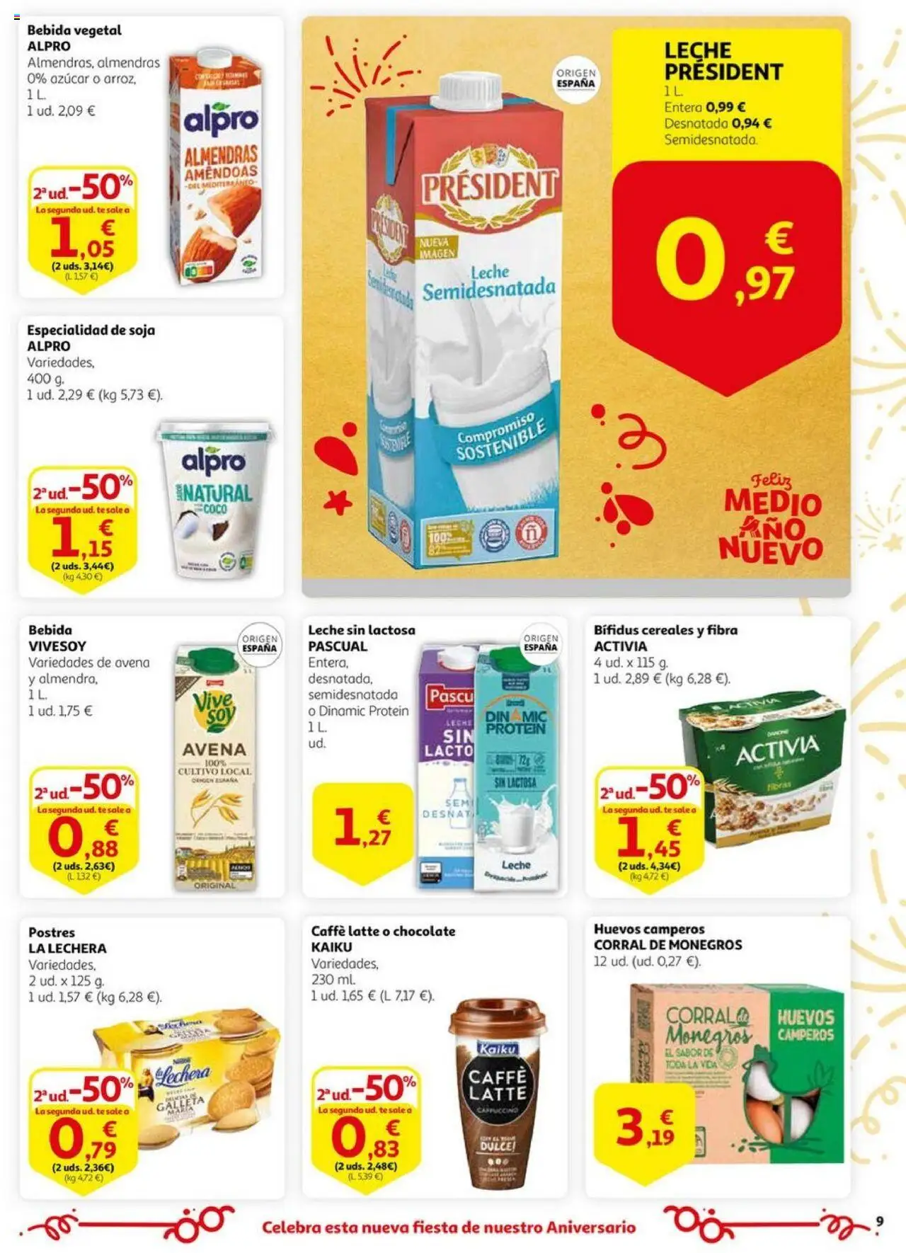 Alcampo - HP catalan  │ válido desde el 03.06.2025 | Página: 9 | Productos: Leche, Huevos, Τυρόπιτα, Cereales