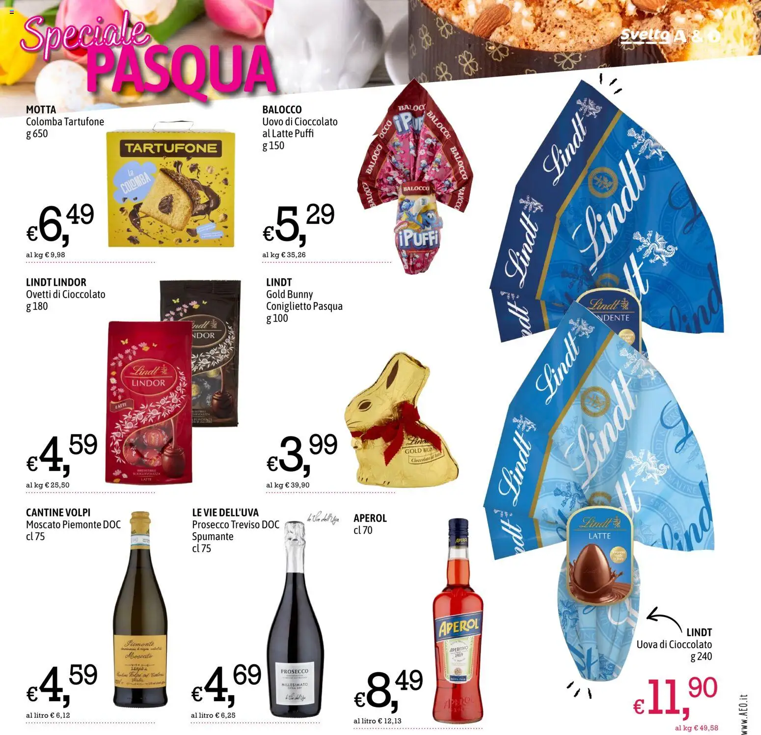 Volantino A&O del 26.03.2026 | Pagina: 5 | Prodotti: Cioccolato, Prosecco, Latte, Spumante