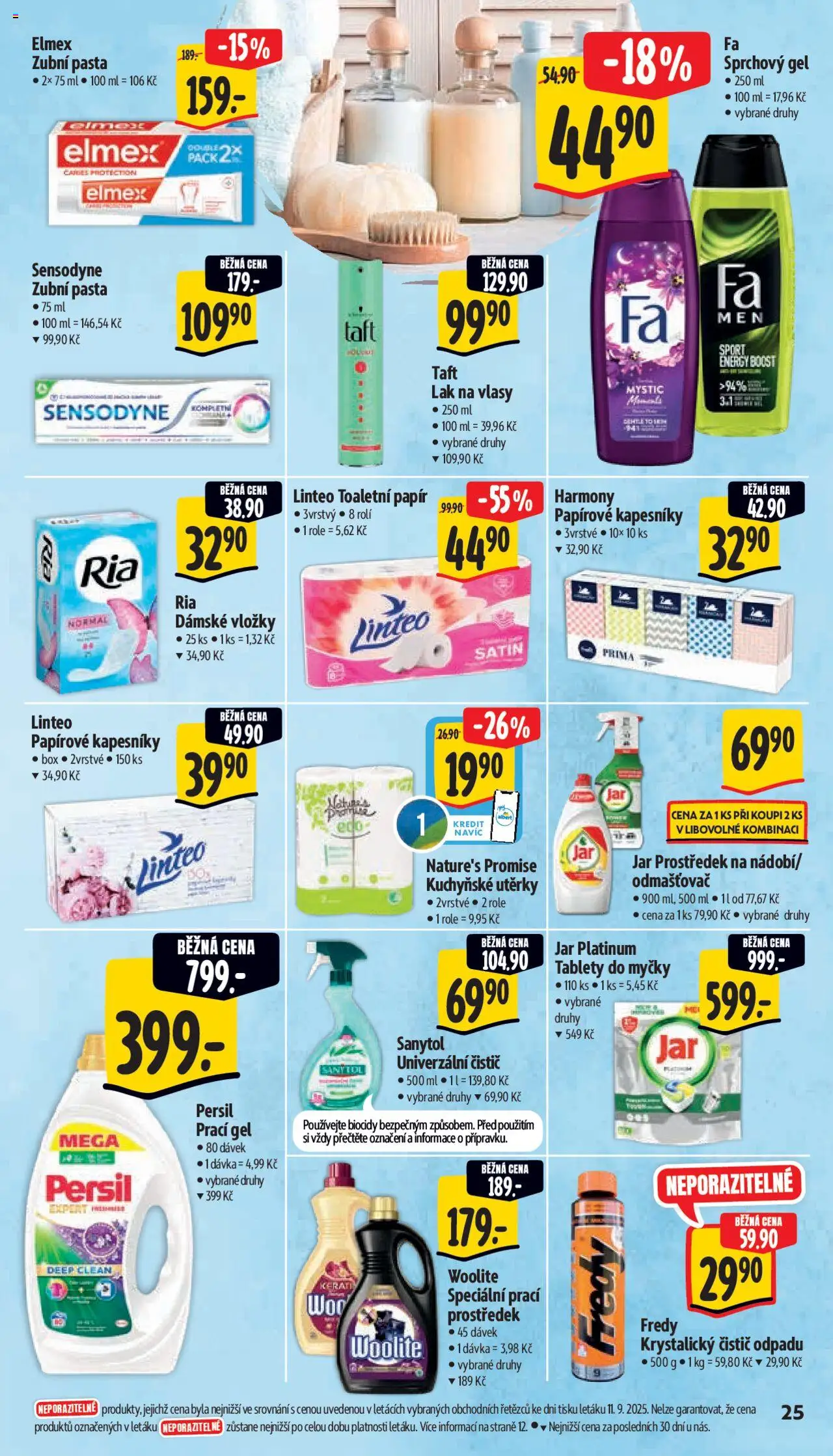 Albert leták - Supermarket od 17.09.2025 | Strana: 33 | Produkty: Utěrky, Papírové kapesníky, Univerzální čistič, Odmašťovač