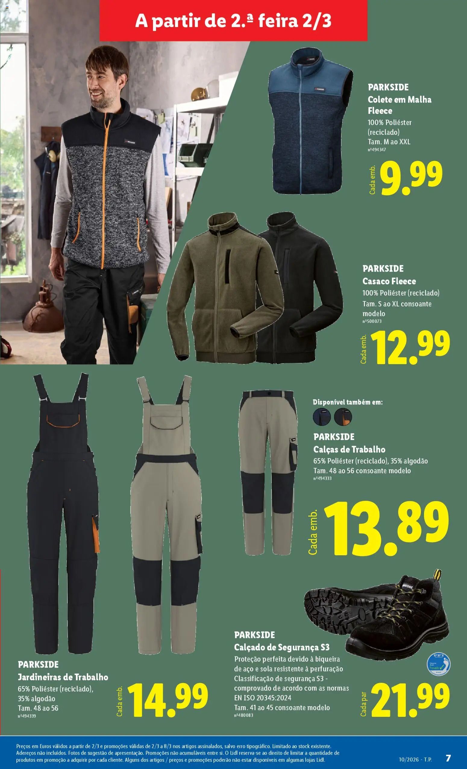 Lidl Novidades │ válido de 02.03.2026 | Página: 7 | Produtos: Algodão, Calças, Colete, Jardineiras