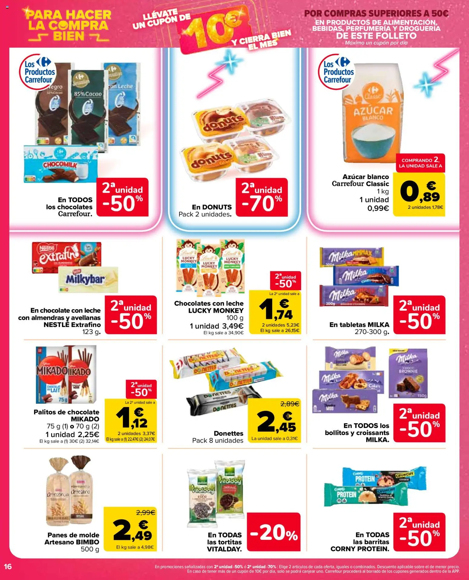 Carrefour Market folleto │ válido desde el 12.03.2026 | Página: 16 | Productos: Leche, Chocolate, Chocolate con leche, Donuts