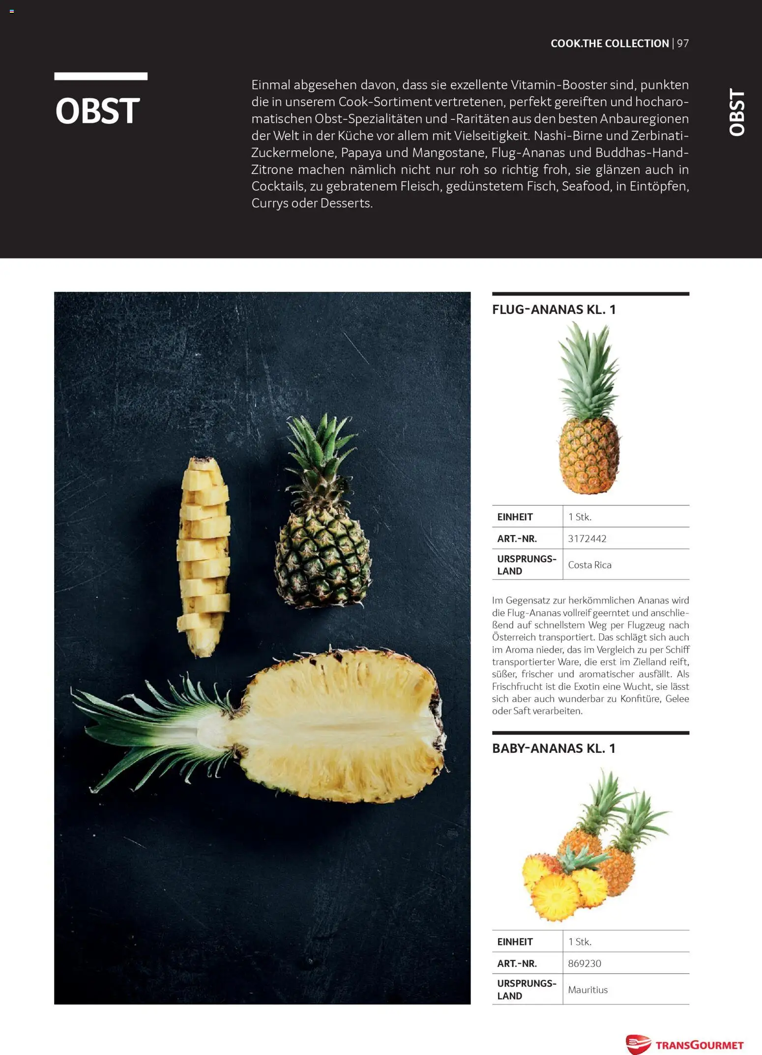 Transgourmet Cook Look-Book gültig ab 08.04.2026 | Seite: 97 | Produkte: Obst, Zitrone, Saft, Ananas