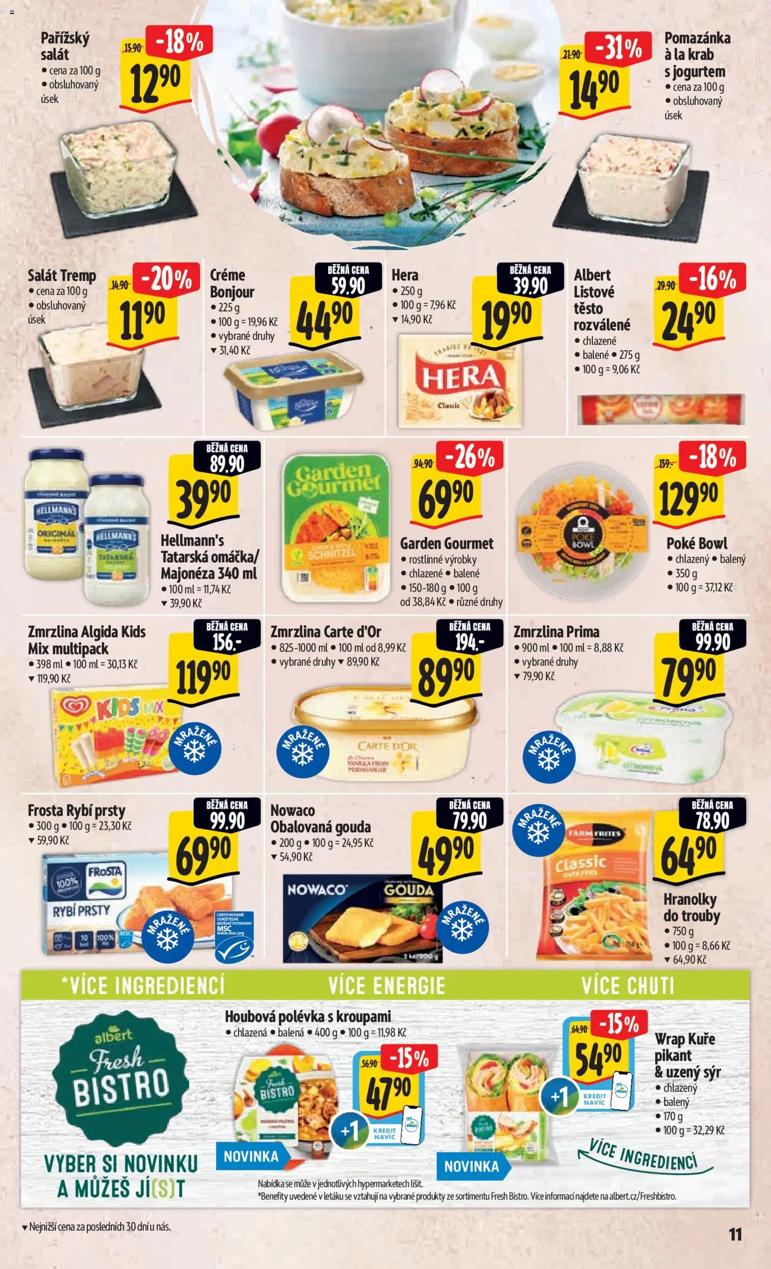 Albert leták - Hypermarket od 22.04.2026 | Strana: 19 | Produkty: Hera, Hellmann's, Rybí prsty, Těsto