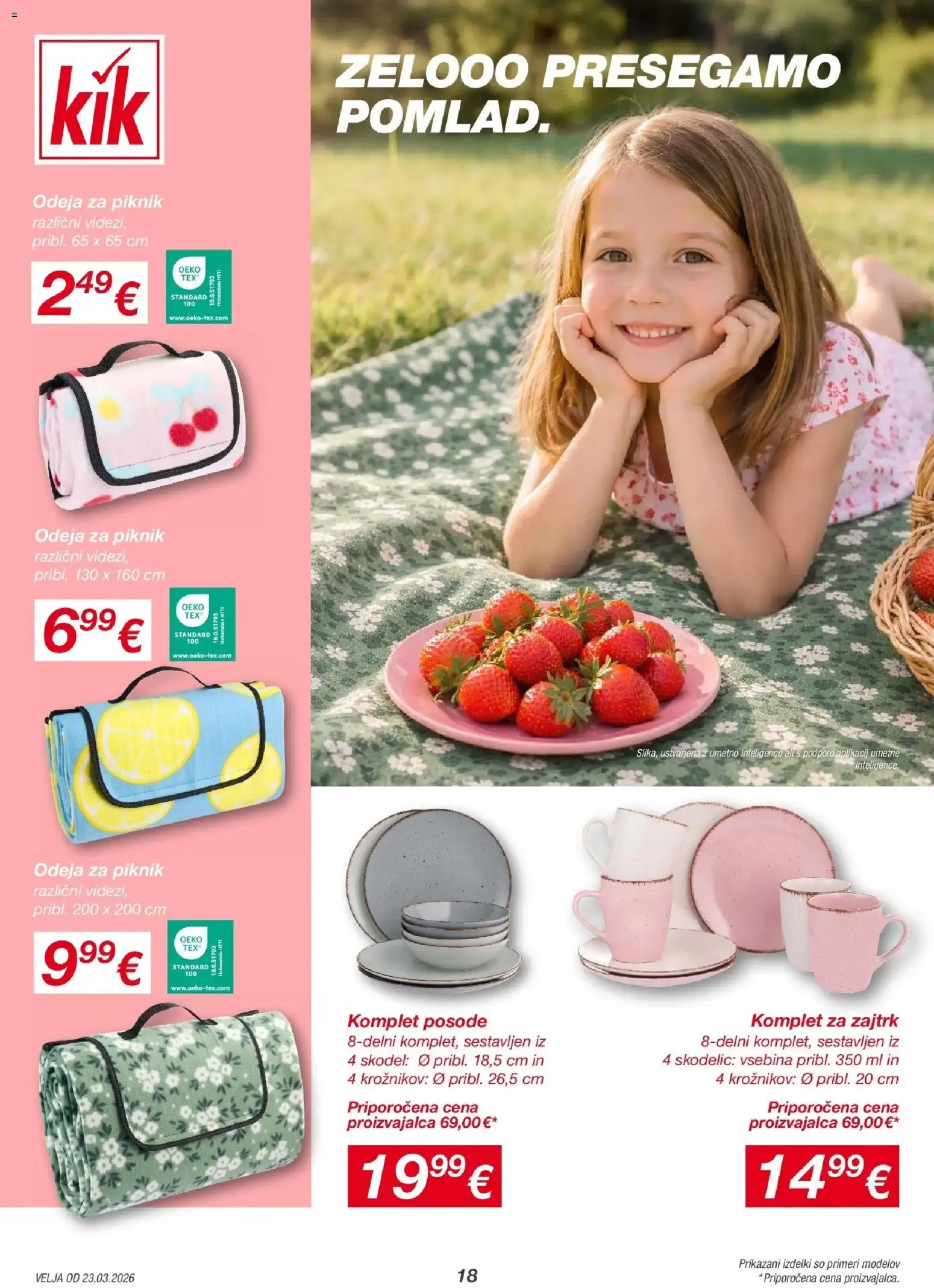 Novi Kik katalog ponudbe – veljaven od 19.03.2026 | Stran: 18 | Izdelki: Odeja
