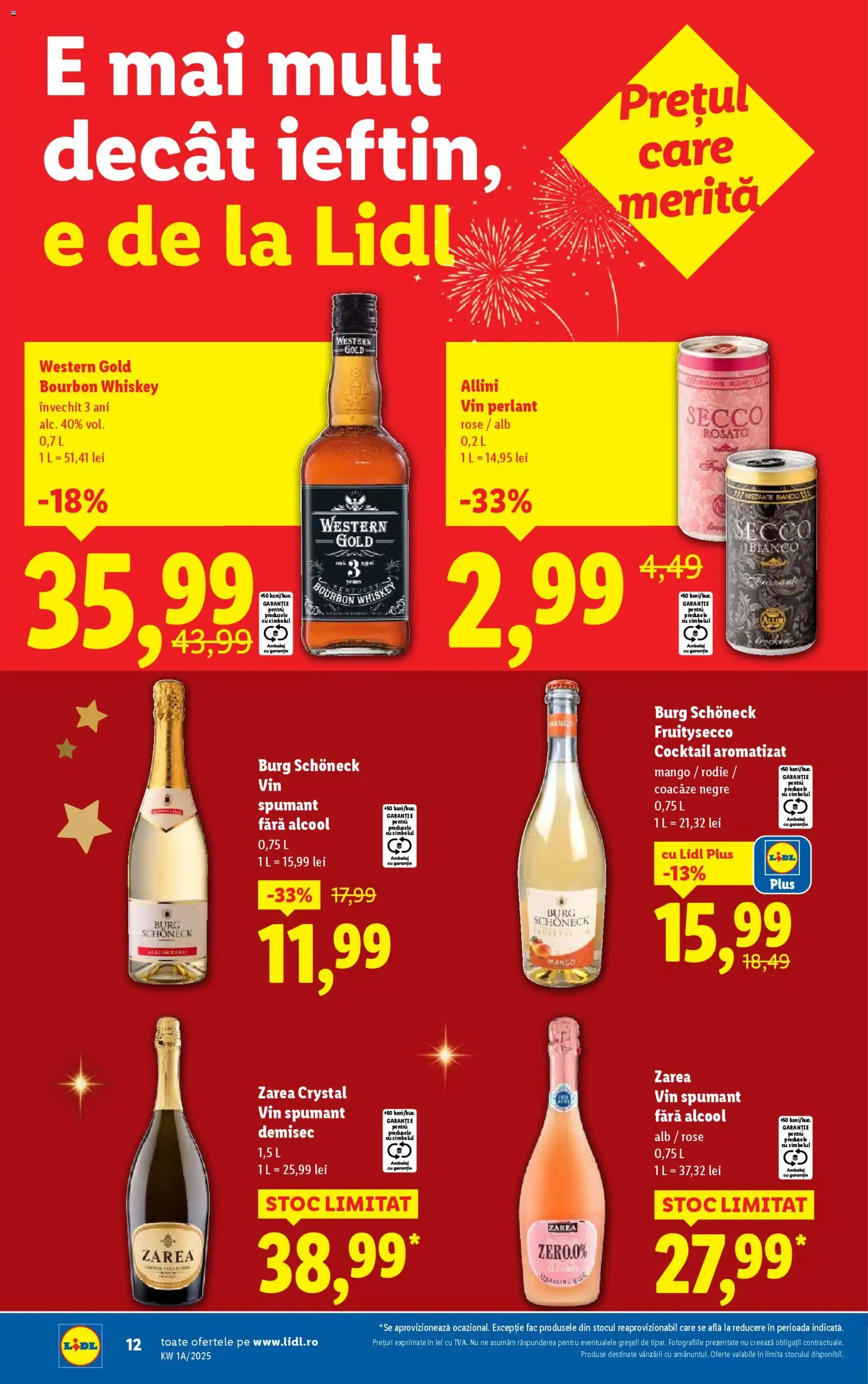 Noul catalog Lidl – valabil de la 27.12.2025 | Pagină: 12 | Produse: Vin, Cocktail, Bourbon, Mango