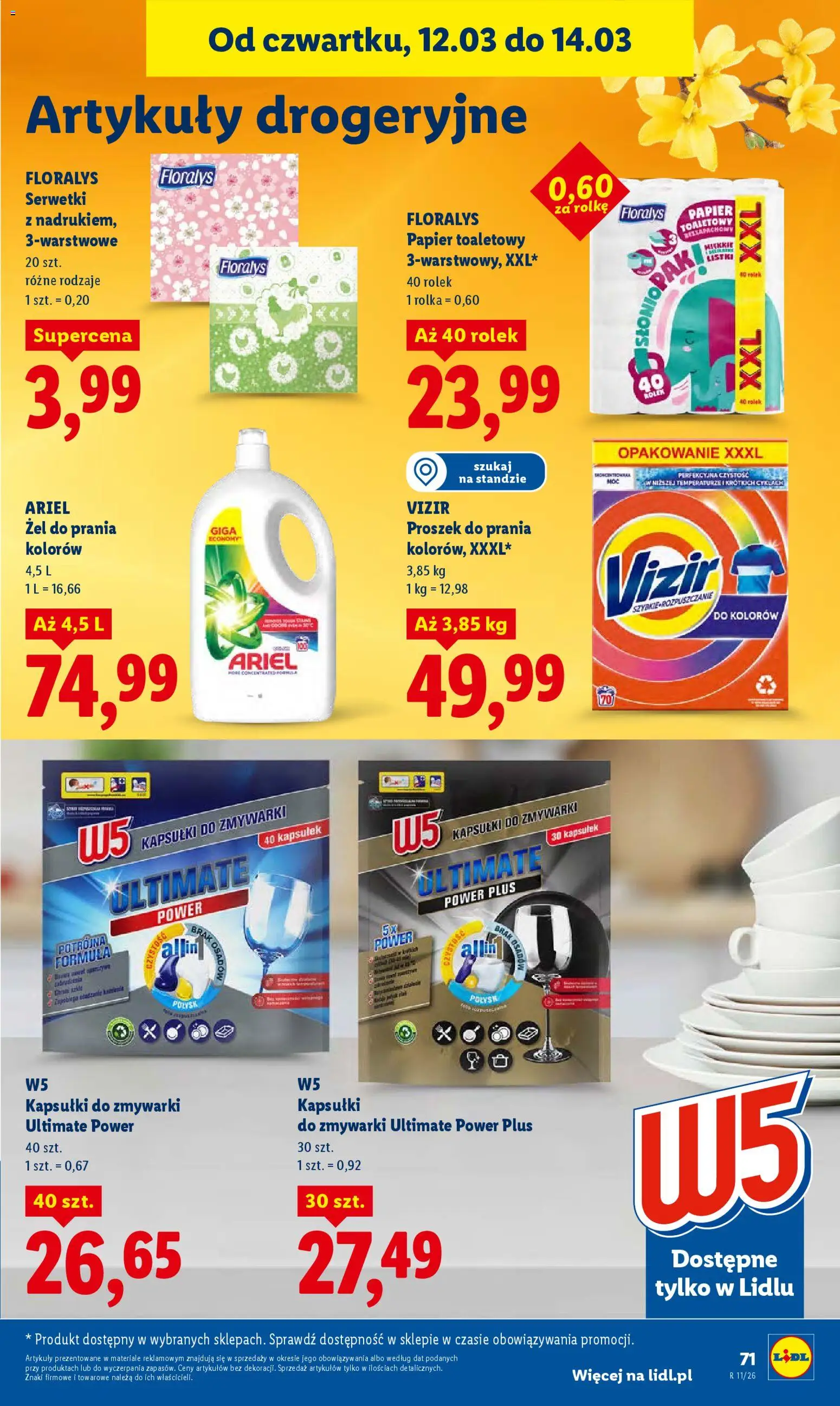 Lidl Polsko leták od 12.03.2026 | Strana: 73 | Produkty: Ariel