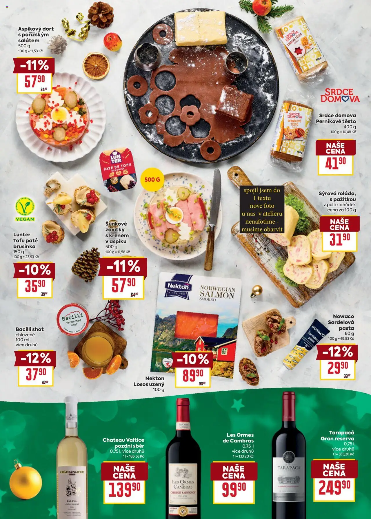 Billa leták - Vánoce od 22.10.2025 | Strana: 2 | Produkty: Tarapaca, Cabernet Sauvignon, Perníkové těsto, Dort