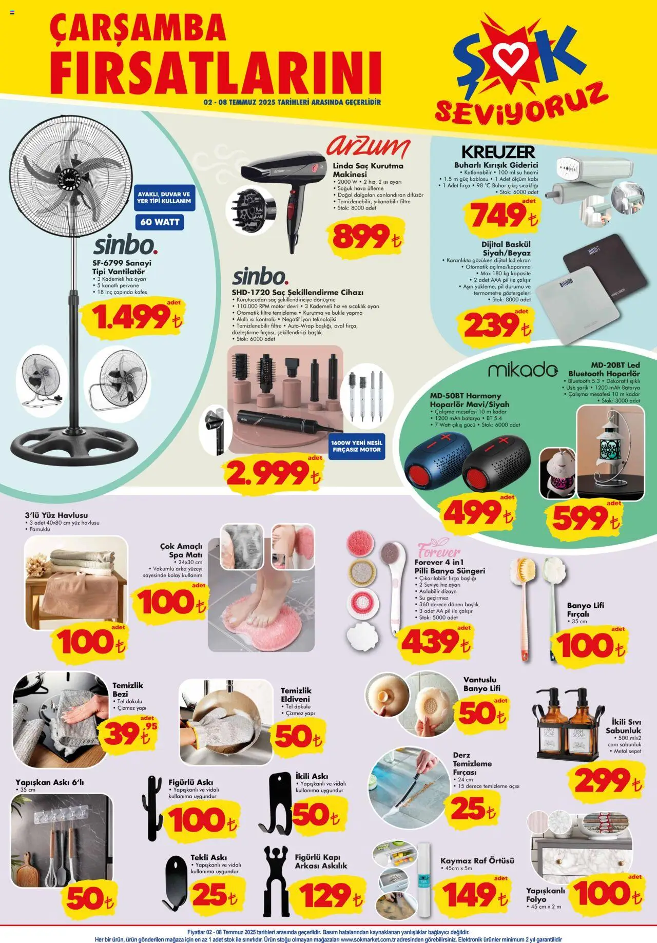 Şok Market Katalog - 02.07.2025 tarihinden itibaren geçerlidir | Sayfa: 7 | Ürünler: Banyo, Sepet, USB, Sabunluk