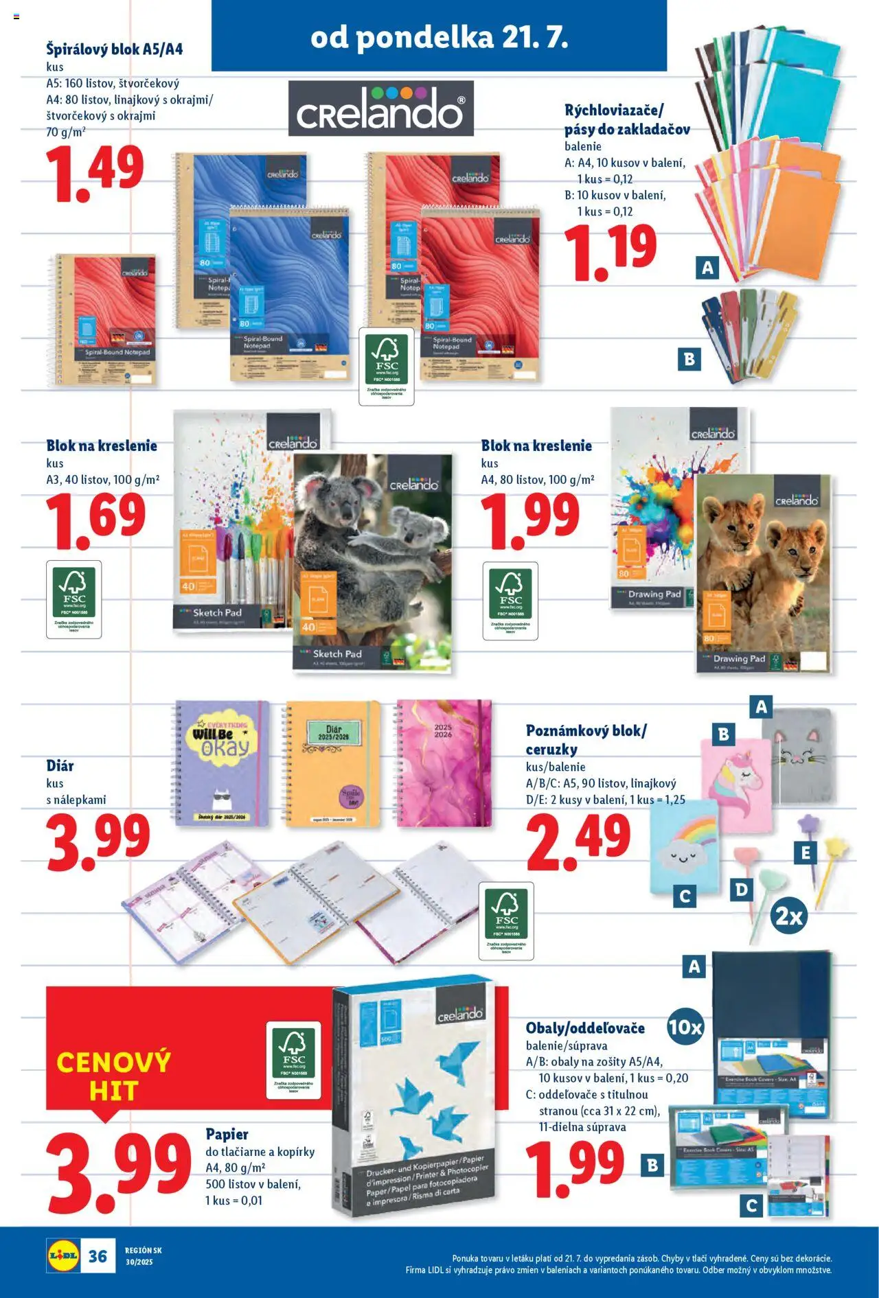 Lidl leták │ platný od 21.07.2025 | Strana: 50 | Produkty: Tlačiarne, Notebook