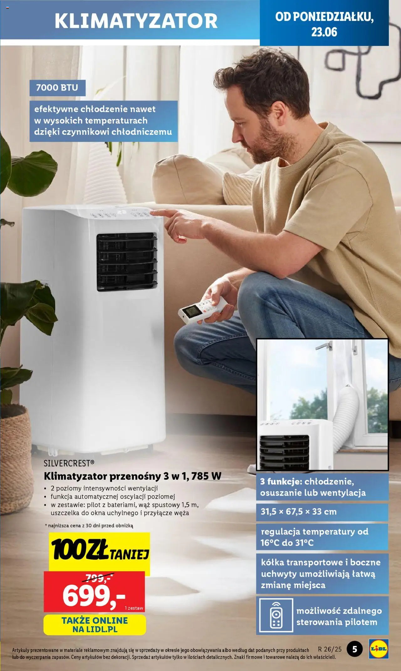 Lidl Katalog od 23.06.2025 | Strona: 5 | Produkty: Klimatyzator