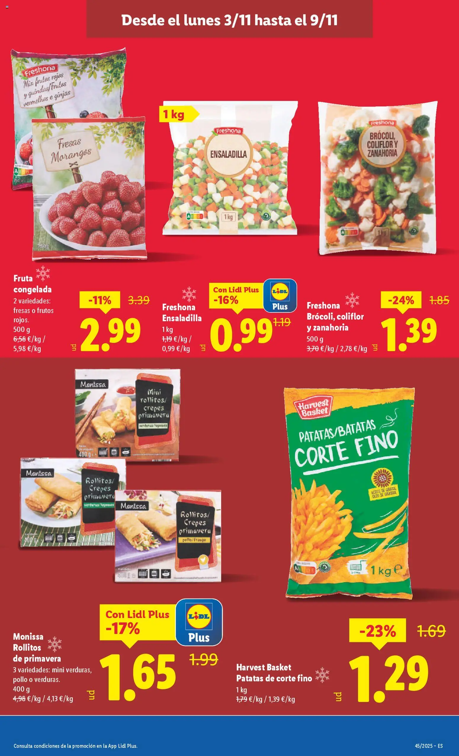 Lidl folleto │ válido desde el 03.11.2025 | Página: 5 | Productos: Ensaladilla, Fresas, Zanahoria, Αφυγραντήρας
