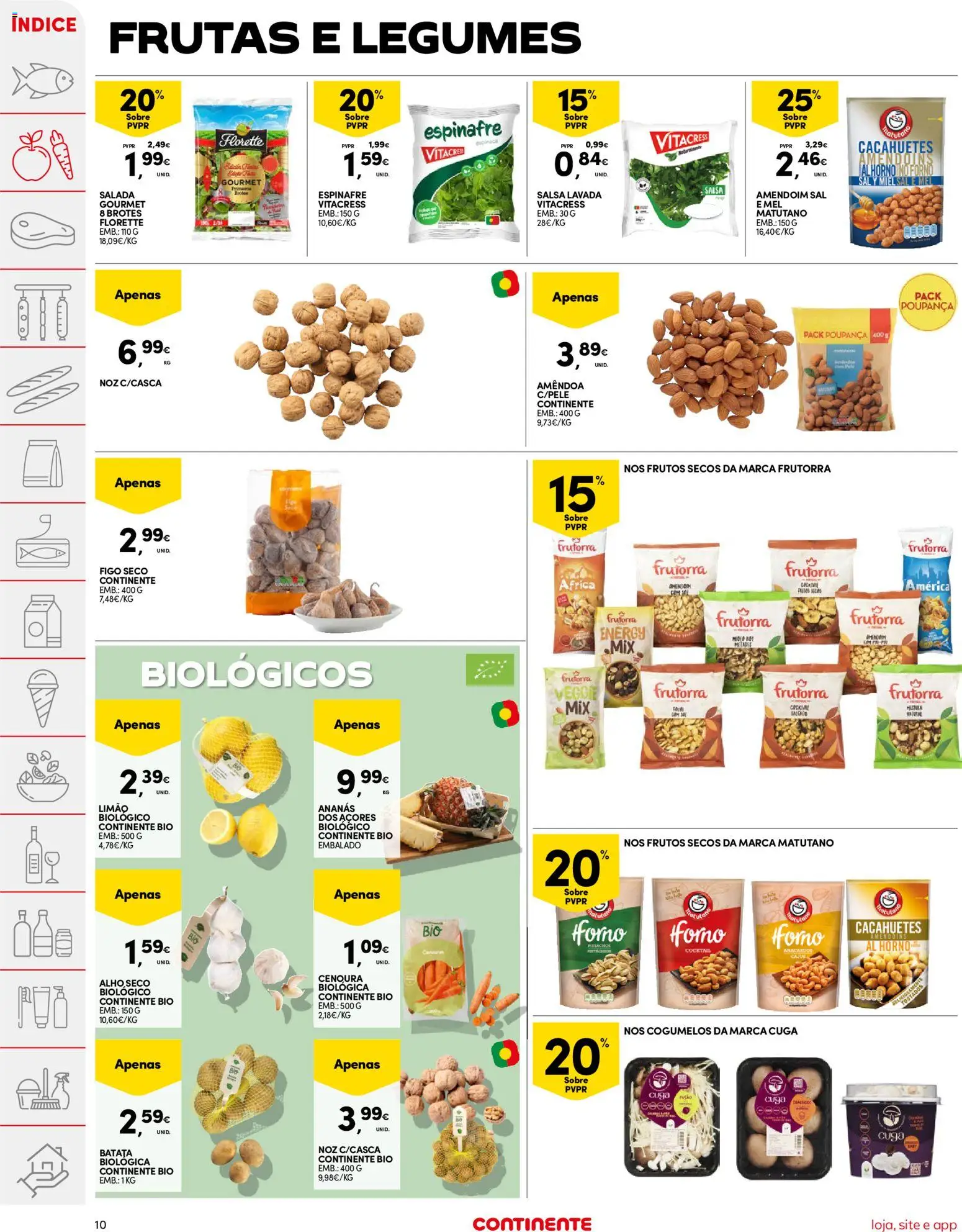 Continente folheto │ válido de 02.12.2025 | Página: 10 | Produtos: Sal, Mel, Cogumelos, Salada