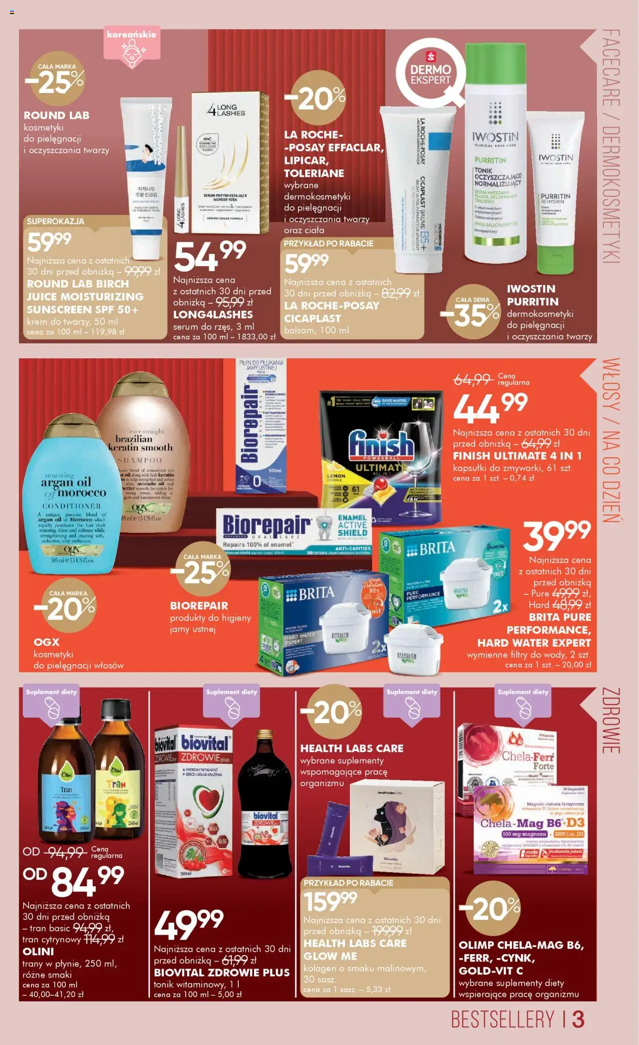 Super-pharm Gazetka od 18.09.2025 | Strona: 3 | Produkty: Kosmetyki, Krem, Finish, Płyn do płukania jamy ustnej
