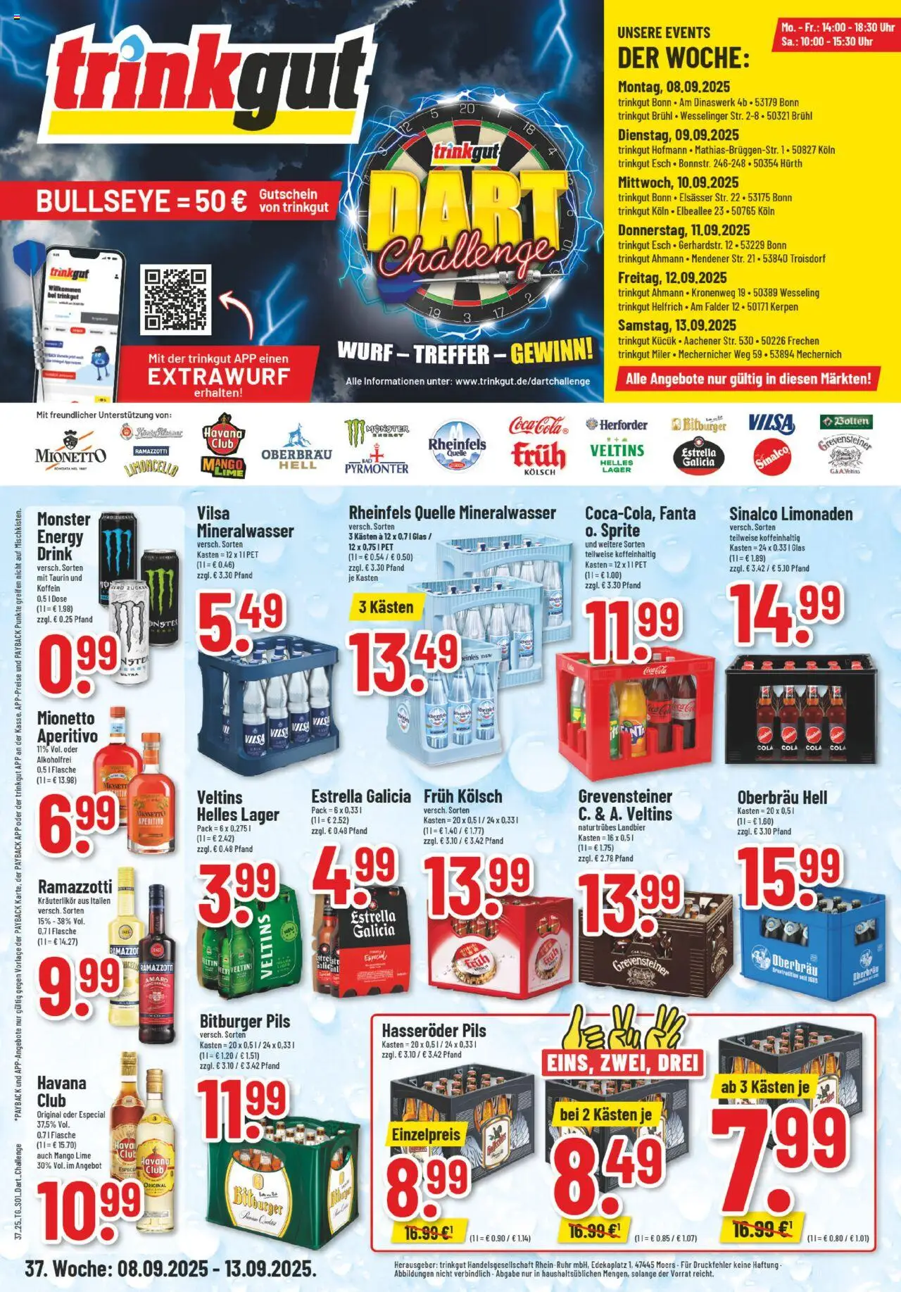 Trinkgut Prospekt – gültig ab 08.09.2025 | Seite: 1 | Produkte: Fanta, Energy, Monster, Mango