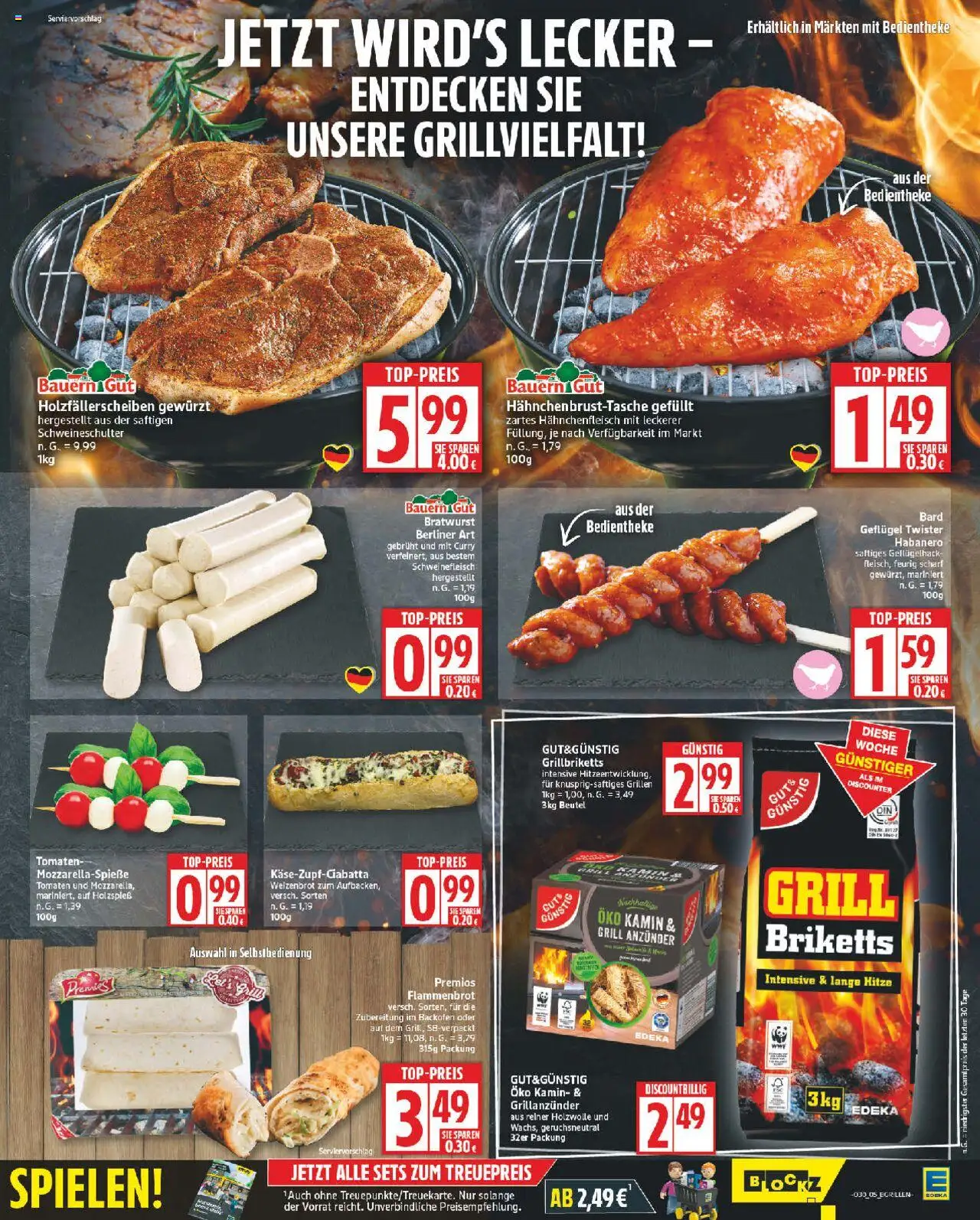 Edeka Prospekt 	 - gültig ab dem 21.07.2025 | Seite: 5 | Produkte: Grill, Kamin, Bratwurst, Schweinefleisch