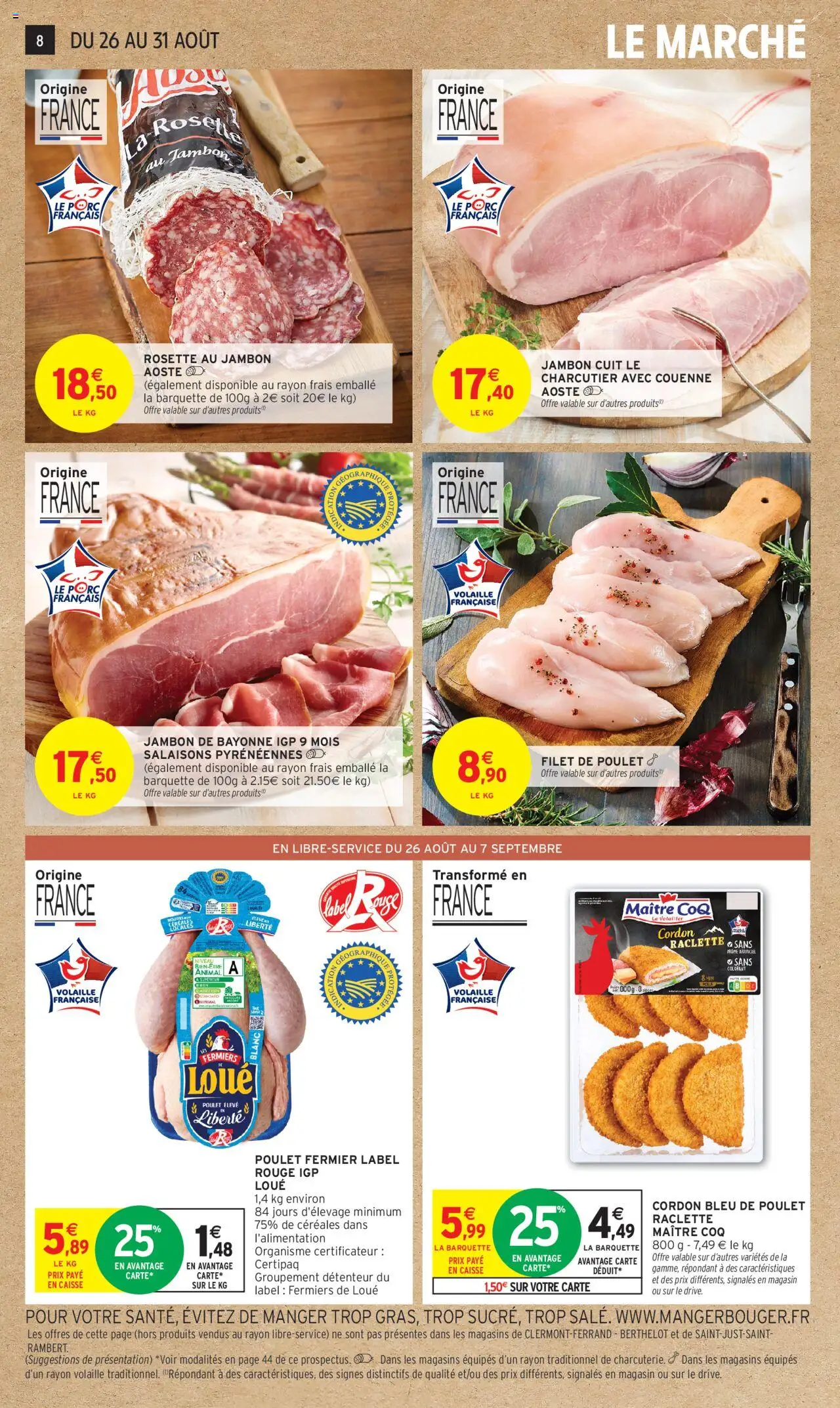  | Page: 8 | Produits: Volaille, Porc, Cordon bleu, Céréales