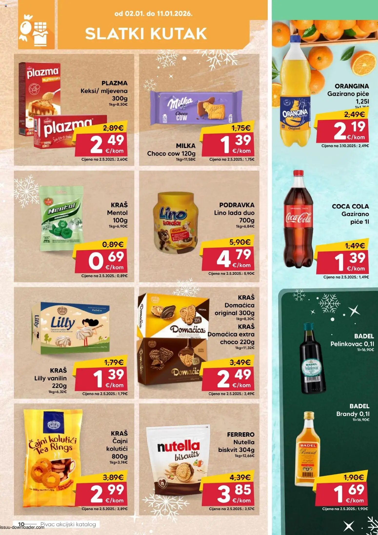 Pivac katalog | vrijedi od 02.01.2026 | Stranica: 10 | Proizvodi: Nutella, Pelinkovac, Coca cola, Podravka