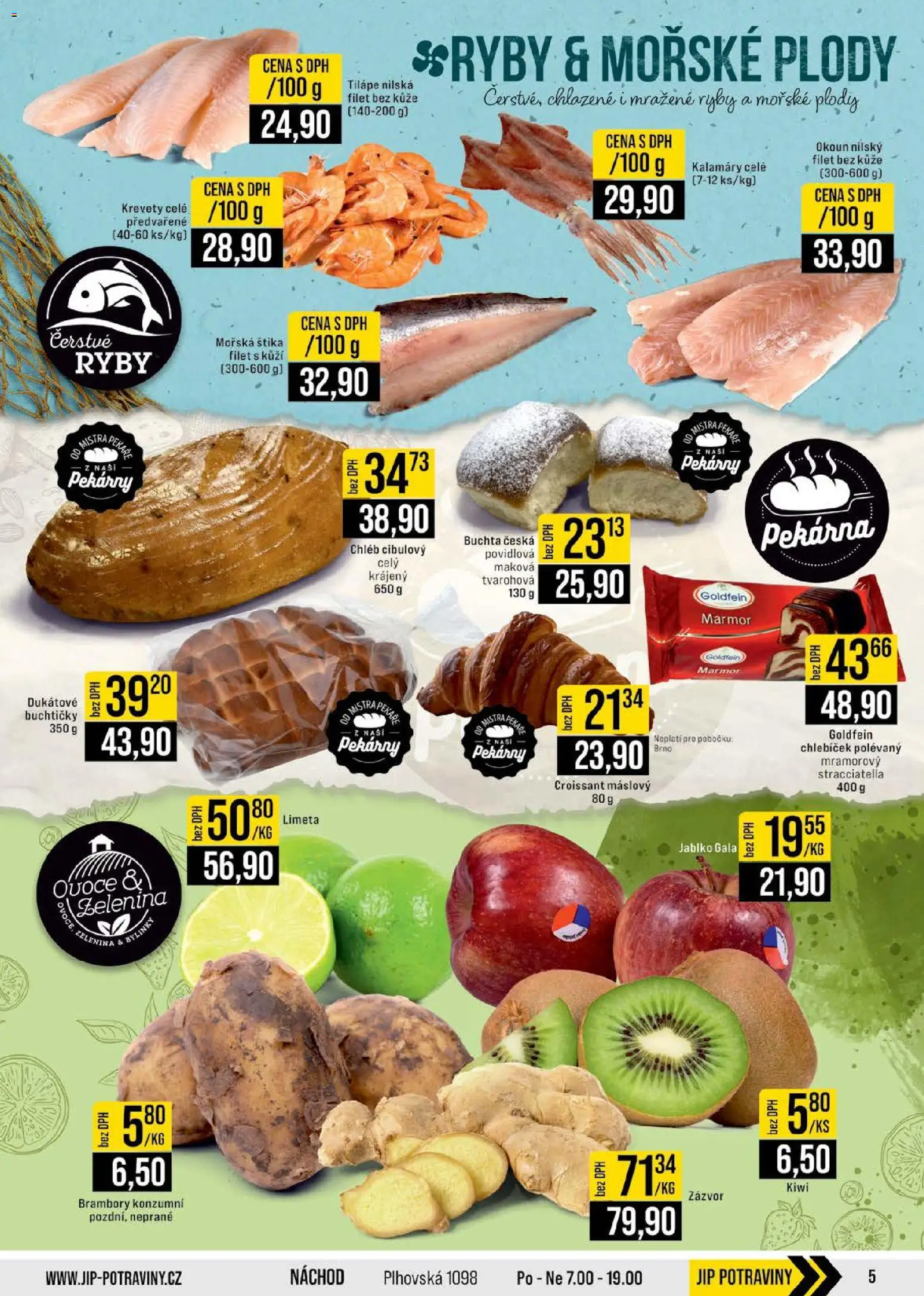 Jip leták - Cash & Carry od 14.01.2026 | Strana: 5 | Produkty: Filet, Potraviny, Mražené ryby, Krevety