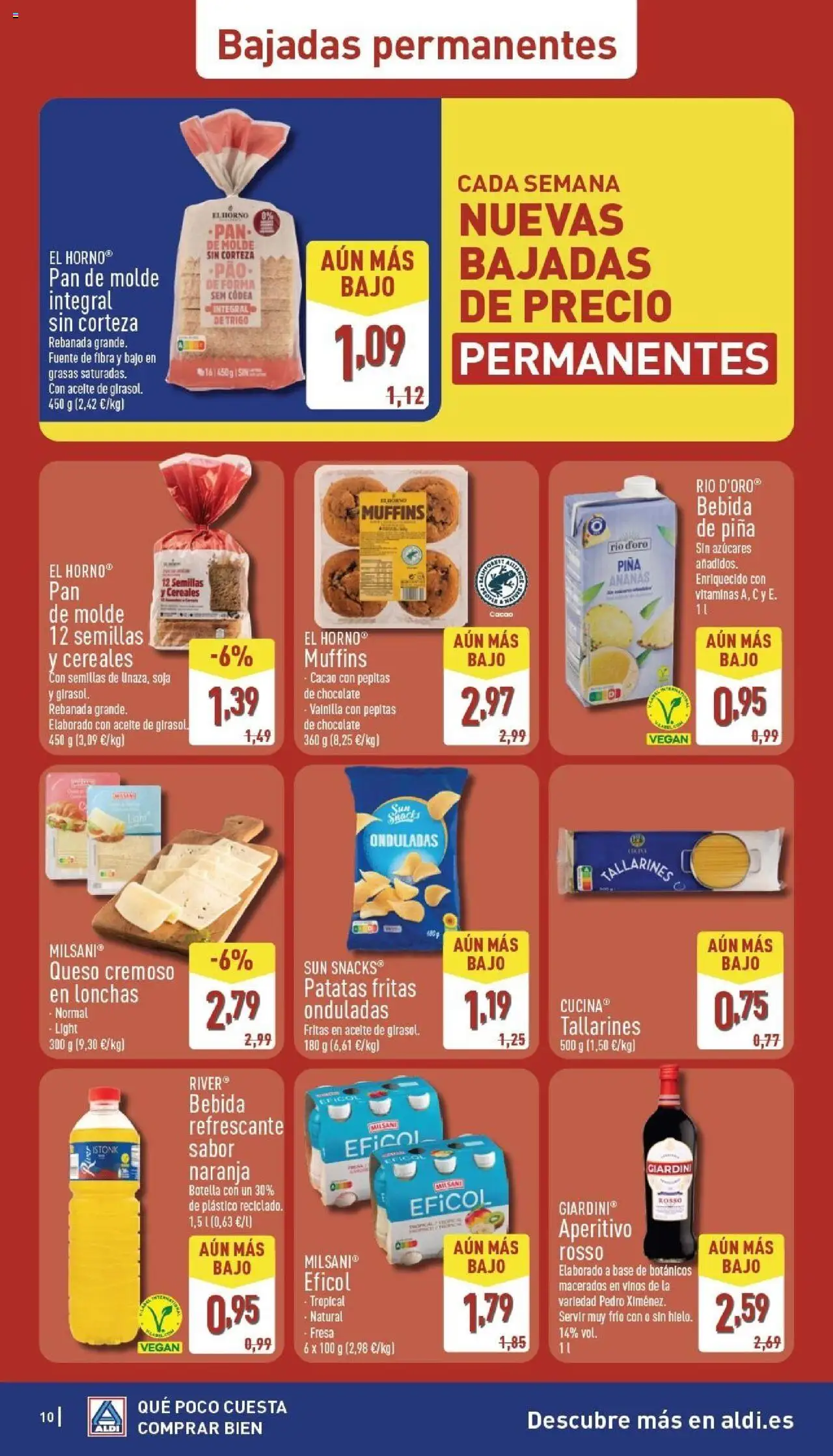 Aldi folleto Baleares │ válido desde el 06.10.2025 | Página: 10 | Productos: Piña, Cereales, Pasta, Horno
