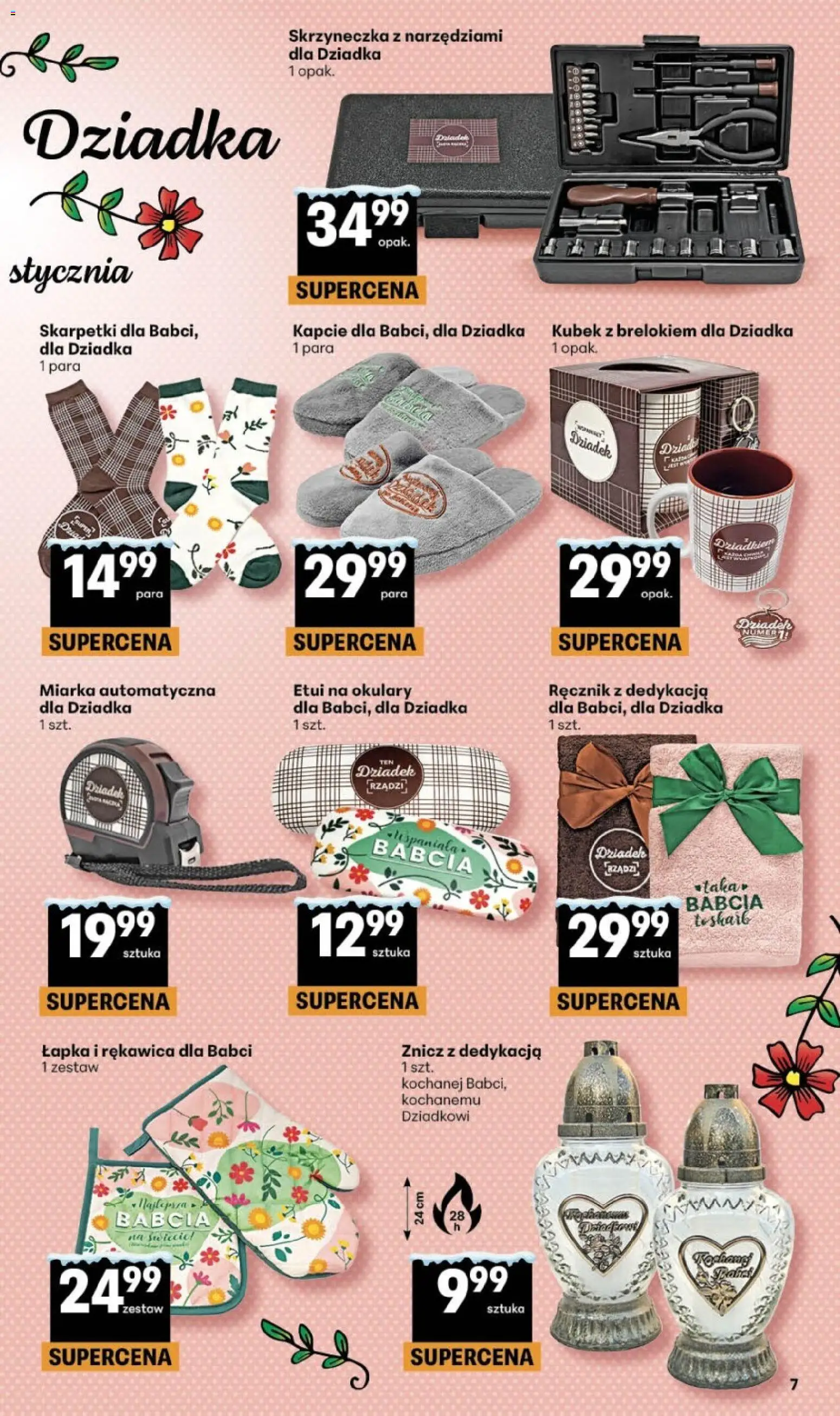 Delikatesy Centrum Gazetka od 15.01.2026 | Strona: 7 | Produkty: Kapcie, Okulary, Skarpetki