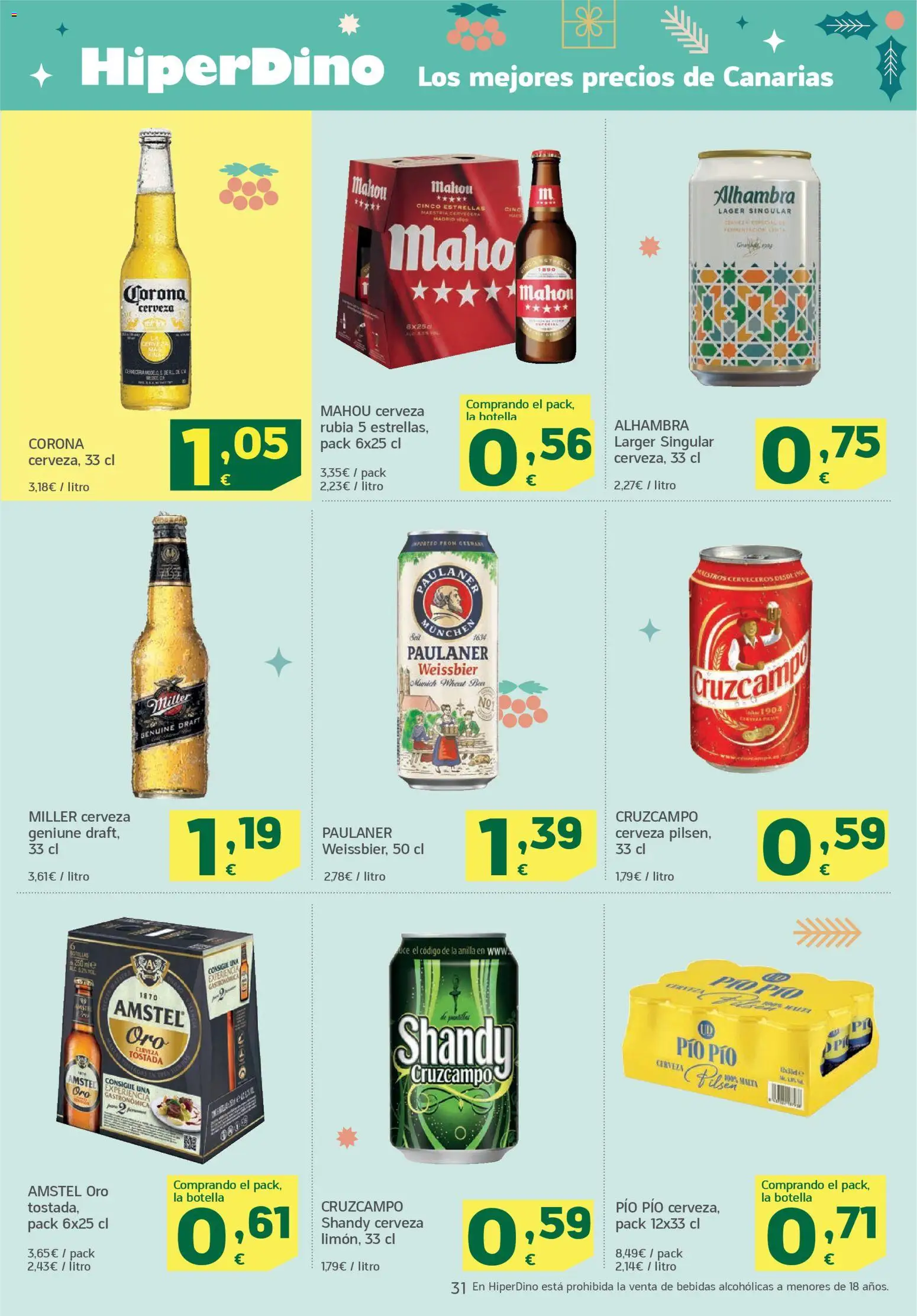 HiperDino folleto │ válido desde el 26.12.2025 | Página: 31 | Productos: Cerveza