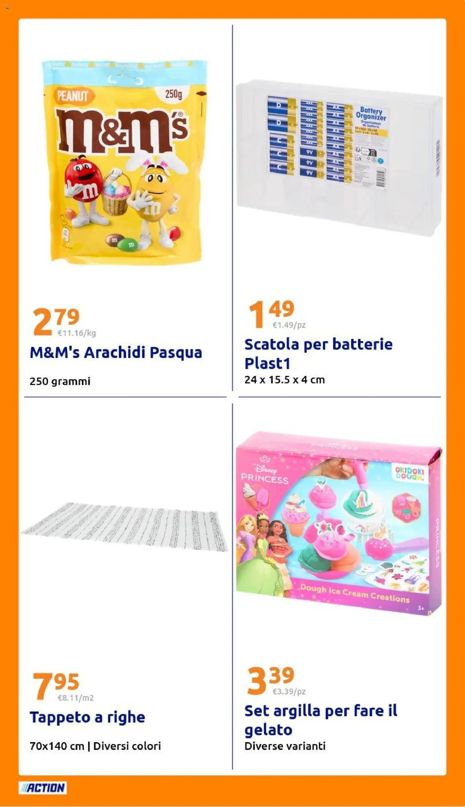 Volantino Action del 01.04.2026 | Pagina: 29 | Prodotti: Arachidi, Scatola, Tappeto, Batterie
