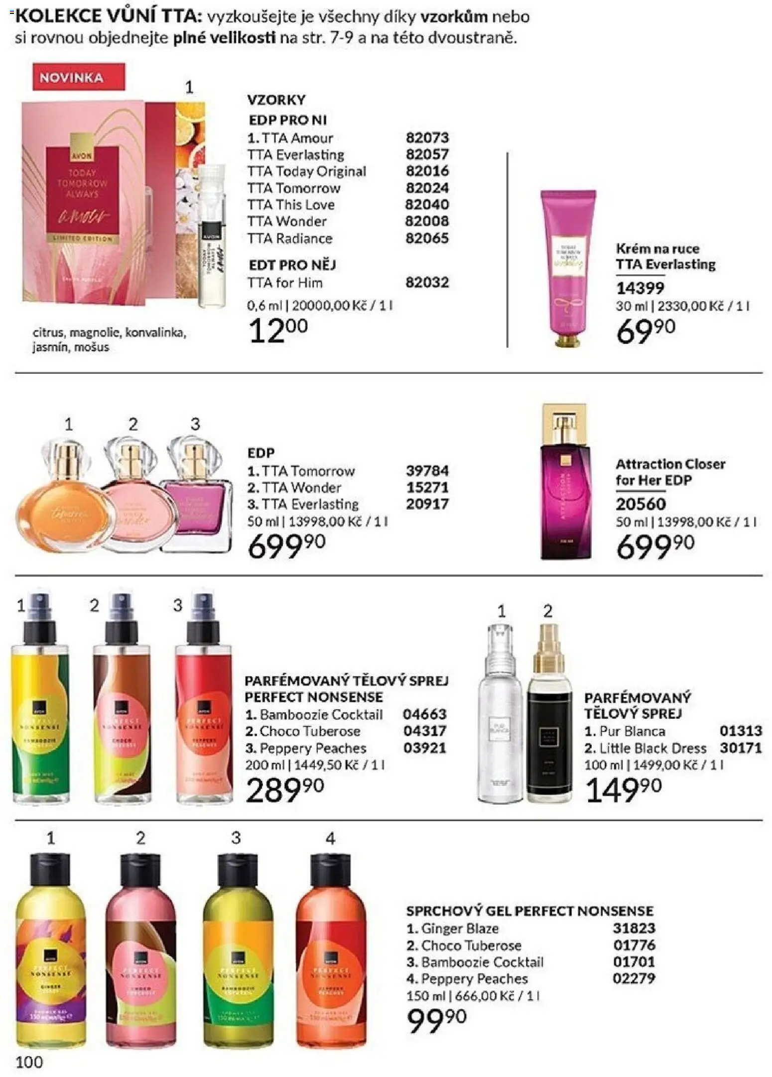 Avon katalog 3/2026 od 01.03.2026 | Strana: 100 | Produkty: Krém na ruce, Sprchový gel, Krém