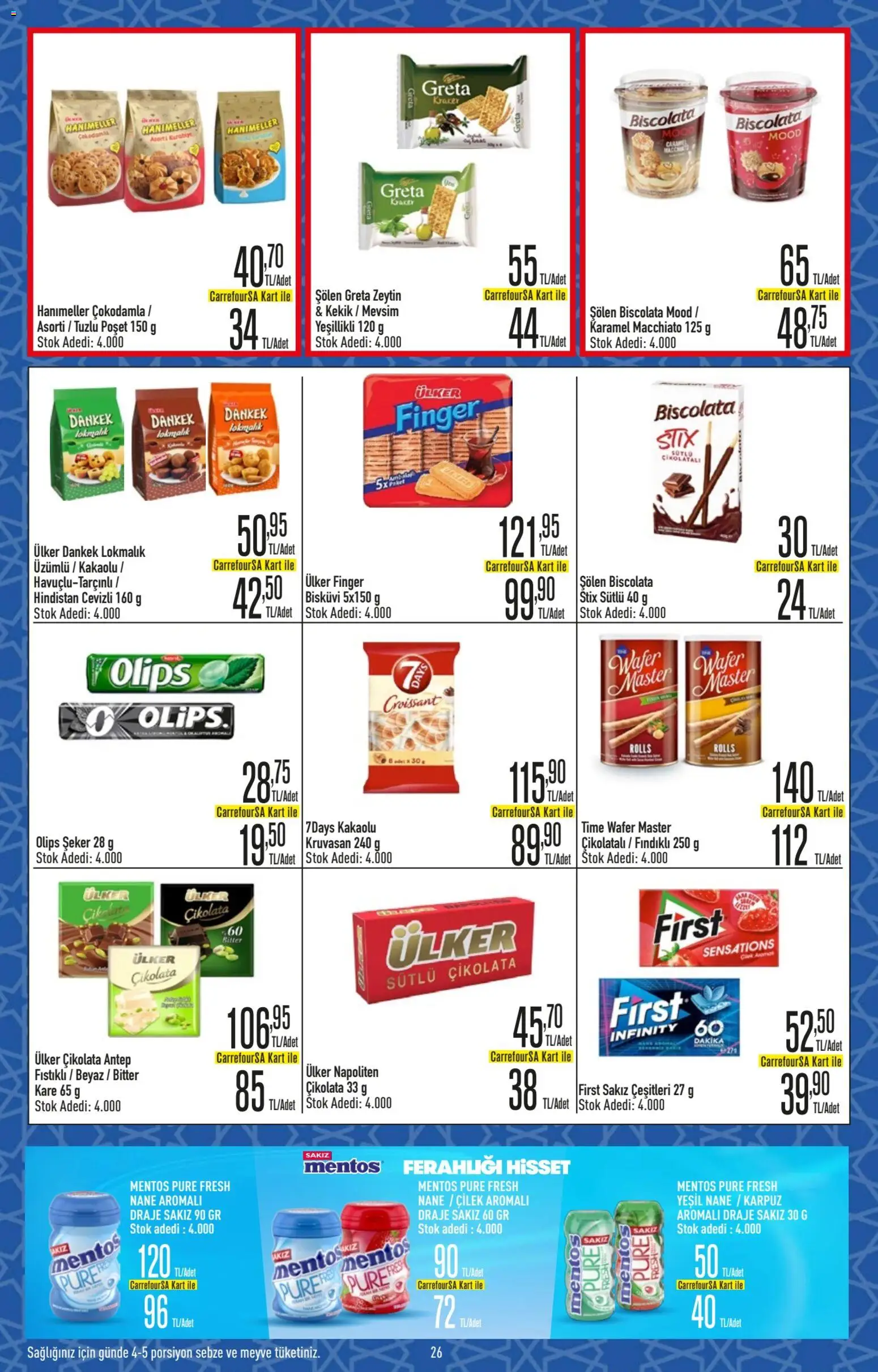 CarrefourSA Katalog - 26.02.2026 tarihinden itibaren geçerlidir | Sayfa: 26 | Ürünler: Kekik, Zeytin, Nane, Bisküvi