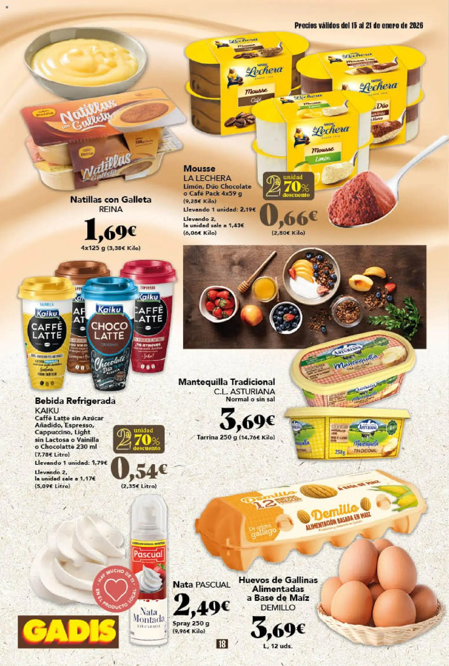Gadis - folleto │ válido desde el 15.01.2026 | Página: 18 | Productos: Mousse, Café, Chocolate, Συσκευή ροής