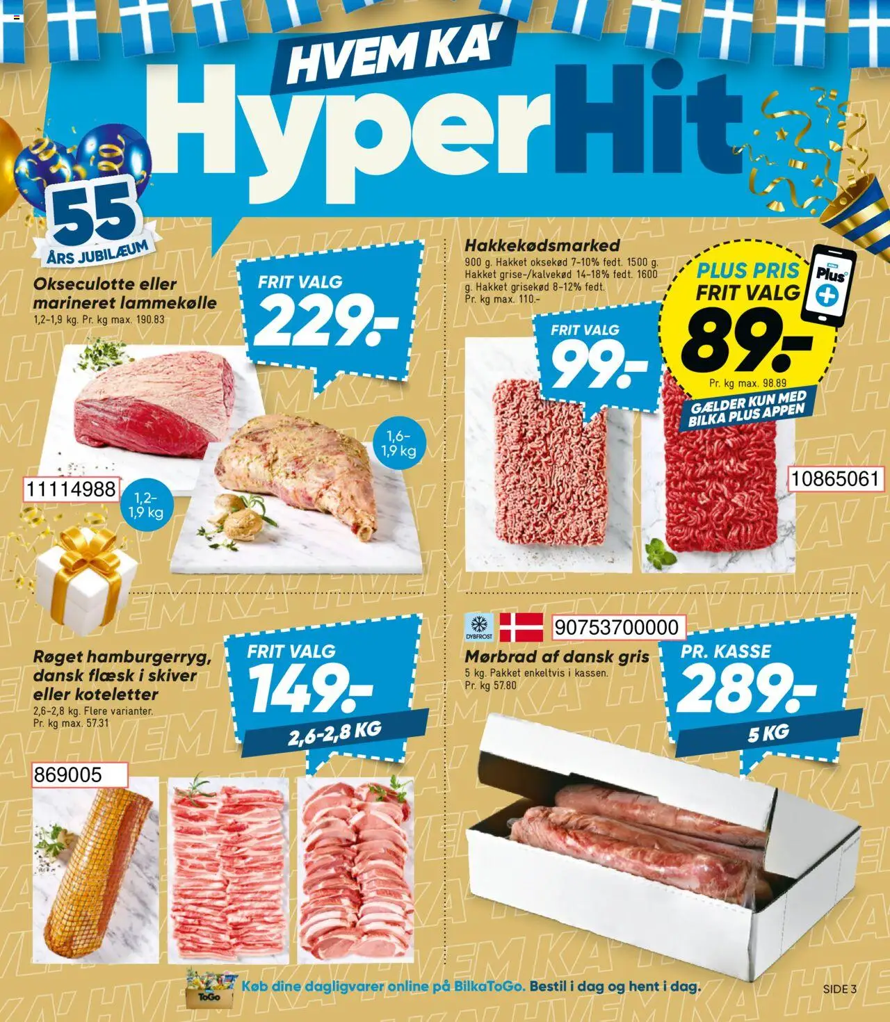 Bilka tilbudsavis – gyldig fra 03.10.2025 | Side: 3 | Produkter: Koteletter, Oksekød, Lammekølle