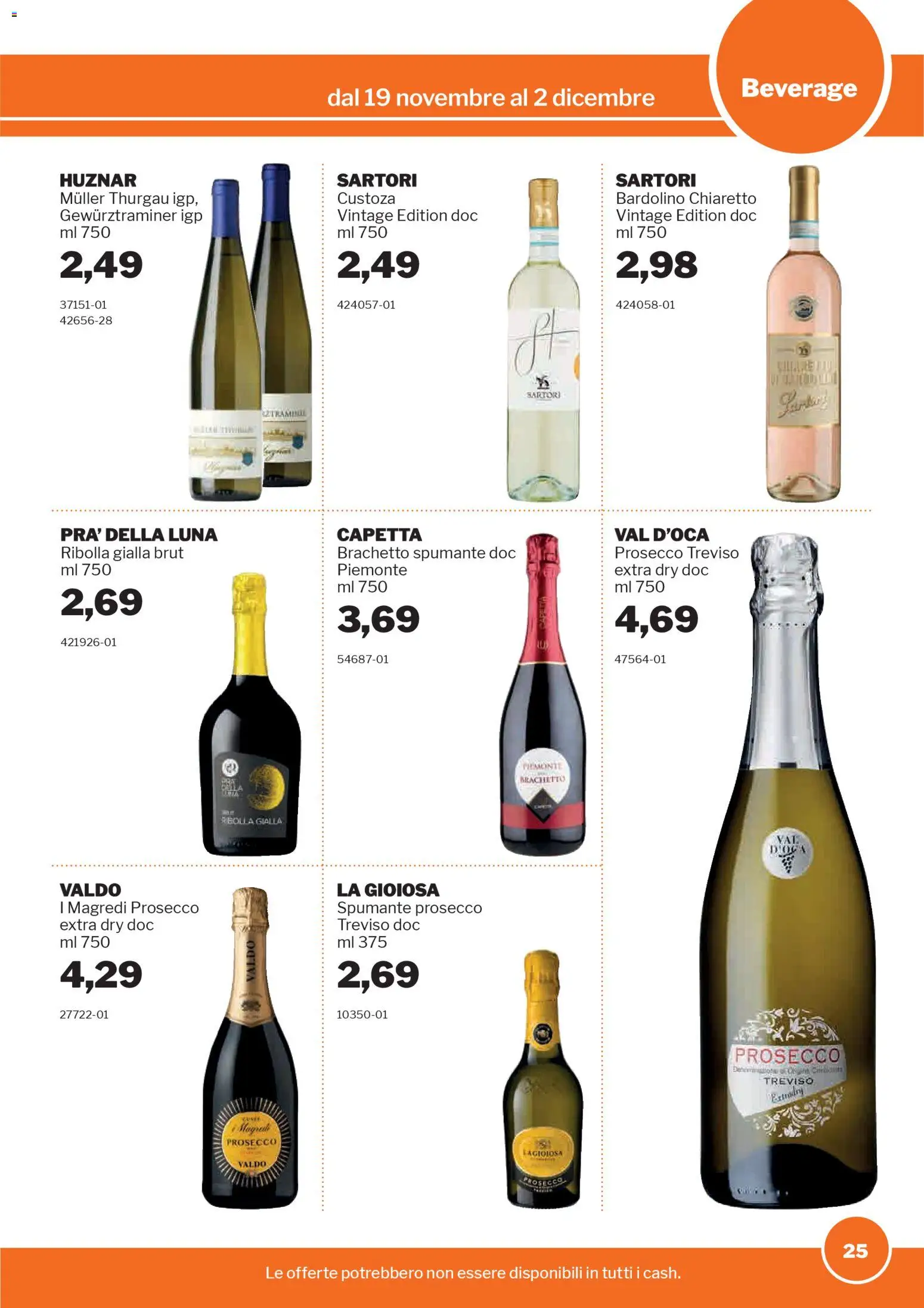 Volantino Sogegross del 19.11.2025 | Pagina: 25 | Prodotti: Prosecco, Spumante