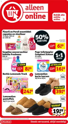 Fleuril en Persil wasmiddel capsules en vloeibaar, 15 stuks, 810 ml en 1305 ml - Voorbeeld van een folder van Kruidvat, geldig van 07.10.2025 | Pagina: 32 | Producten: Laarzen, Toiletpapier, Wasmiddel, Wasverzachter