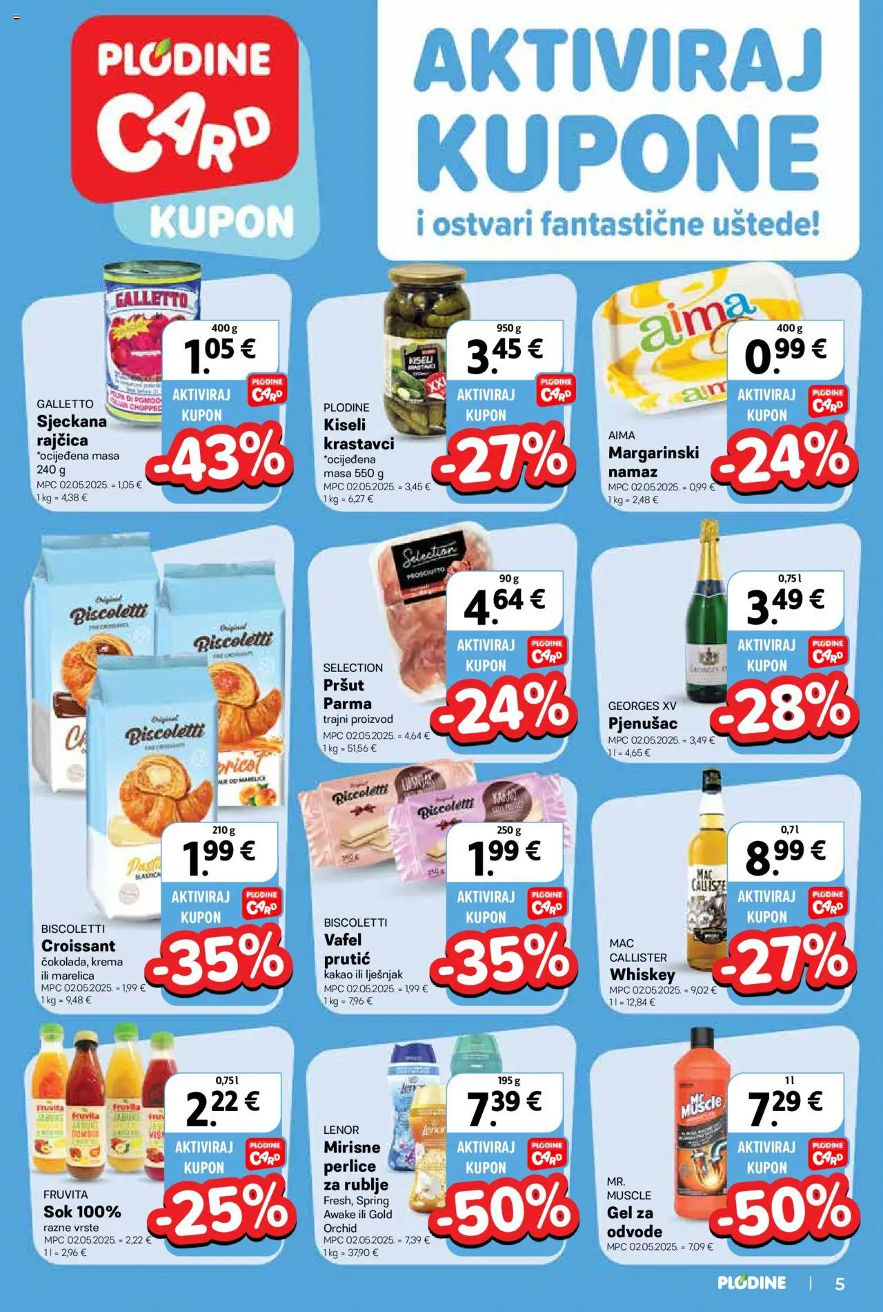 Plodine katalog | vrijedi od 18.06.2025 | Stranica: 5 | Proizvodi: Lješnjak, Rajčica, Kakao, Namaz