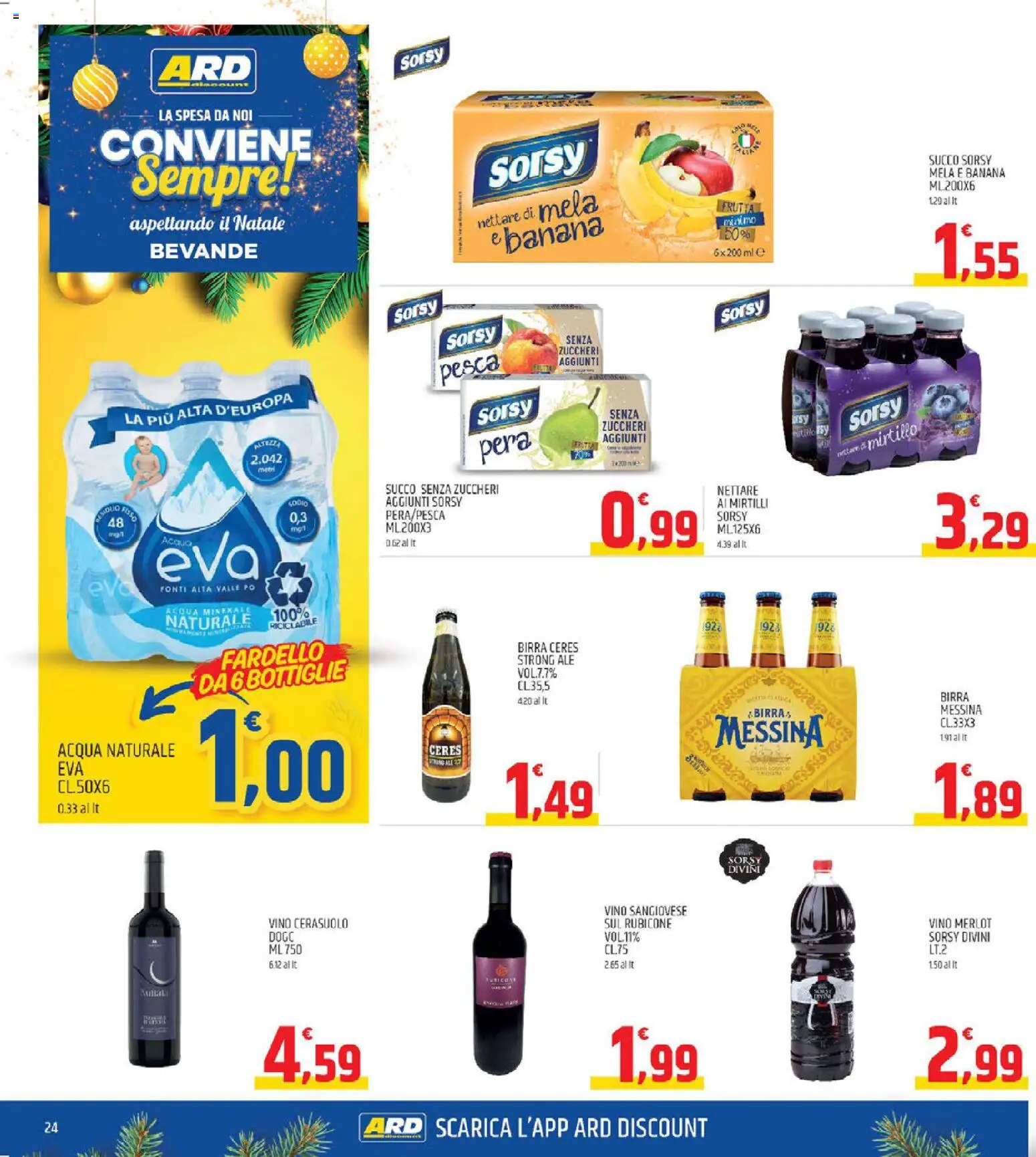 Volantino ARD Discount del 11.12.2025 | Pagina: 24 | Prodotti: Frutta, Vino, Pesca, Ceres