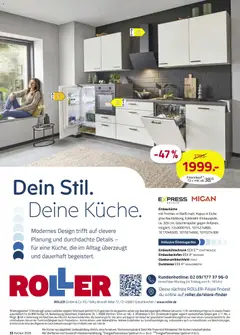 Roller Deine Küche 2026 ab 19.03.2026 gültig | Seite: 32 | Produkte: Geschirrspüler, Einbauküche, Kuchen, Uhr