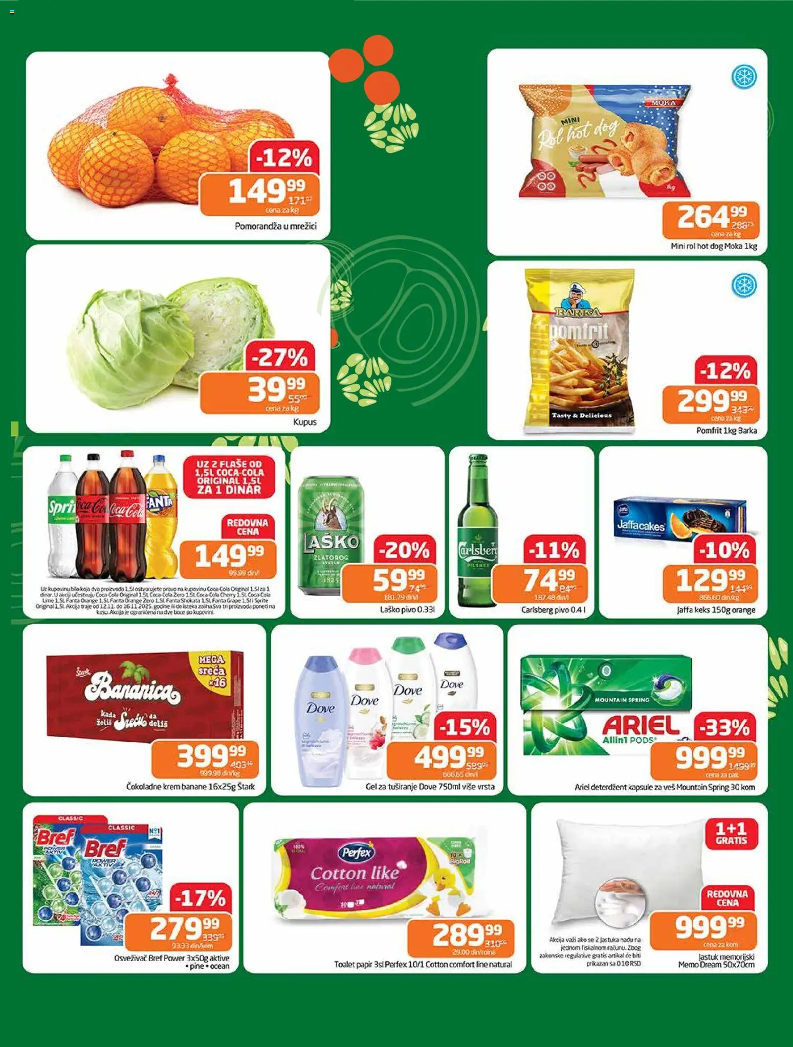 Gomex katalog - važi od 12.11.2025 | Strana: 2 | Proizvode: Bref, Ariel, Pomorandza, Pivo