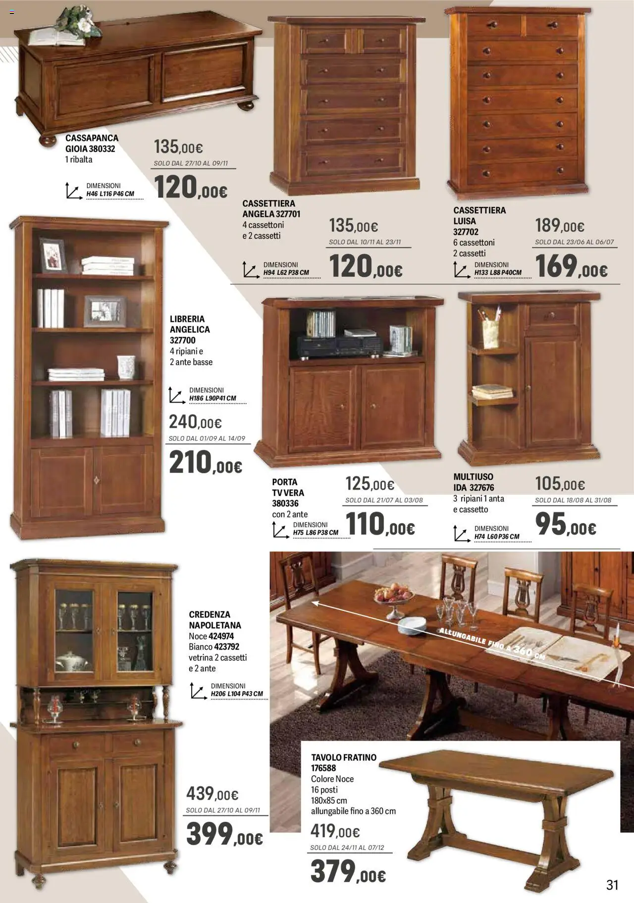 Volantino Orizzonte del 09.05.2025 | Pagina: 31 | Prodotti: TV, Libreria, Tavolo, Credenza