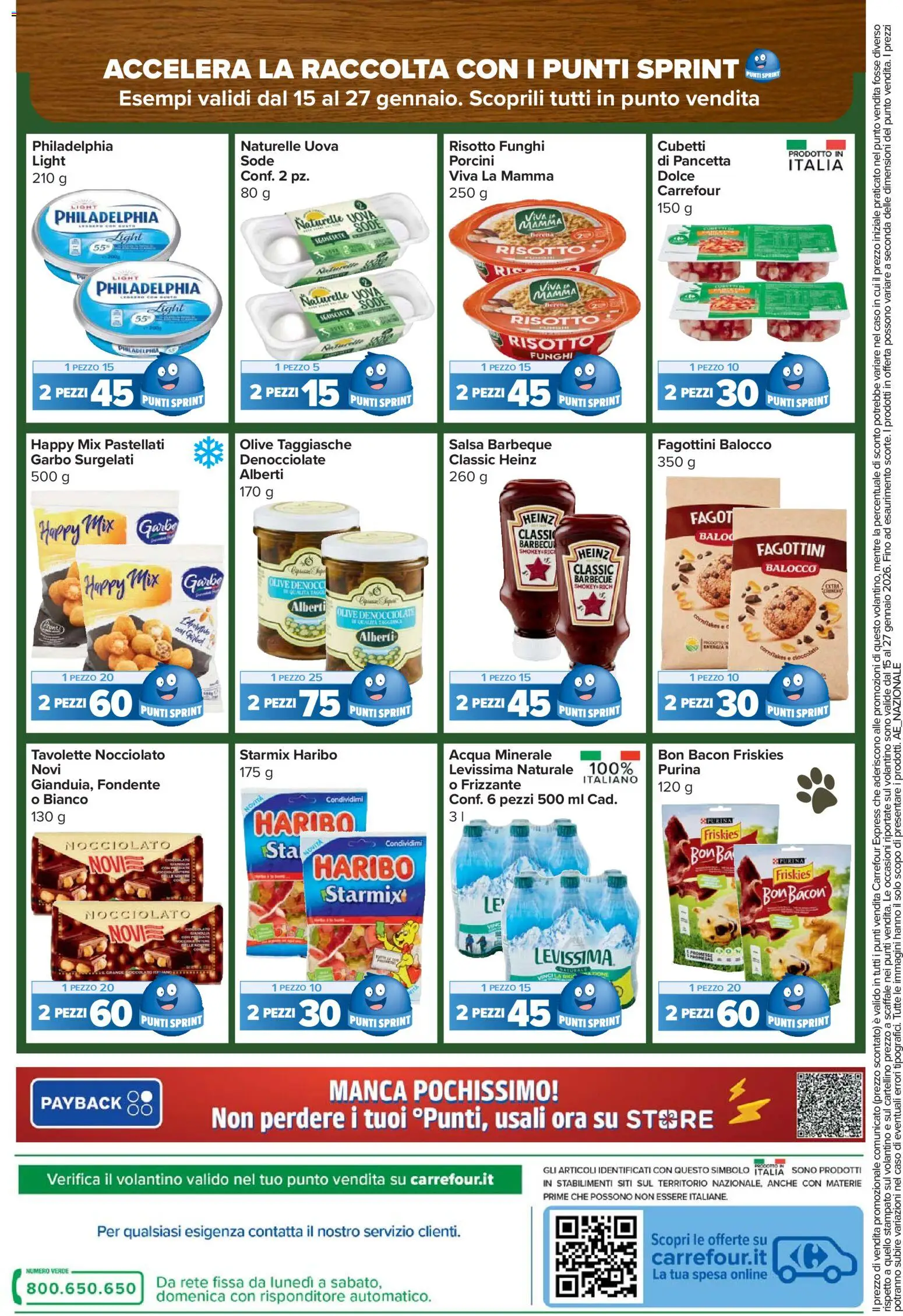 Volantino Carrefour del 15.01.2026 | Pagina: 18 | Prodotti: Pancetta, Barbecue, Olive, Funghi