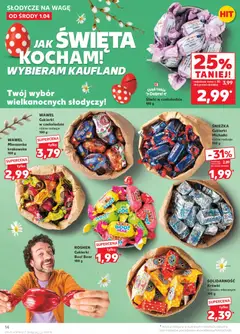 Pogląd oferty "Kaufland gazetka" - ważna od 01.04.2026 | Strona: 14 | Produkty: Słodycze, Śliwki w czekoladzie, Śliwki, Krówki