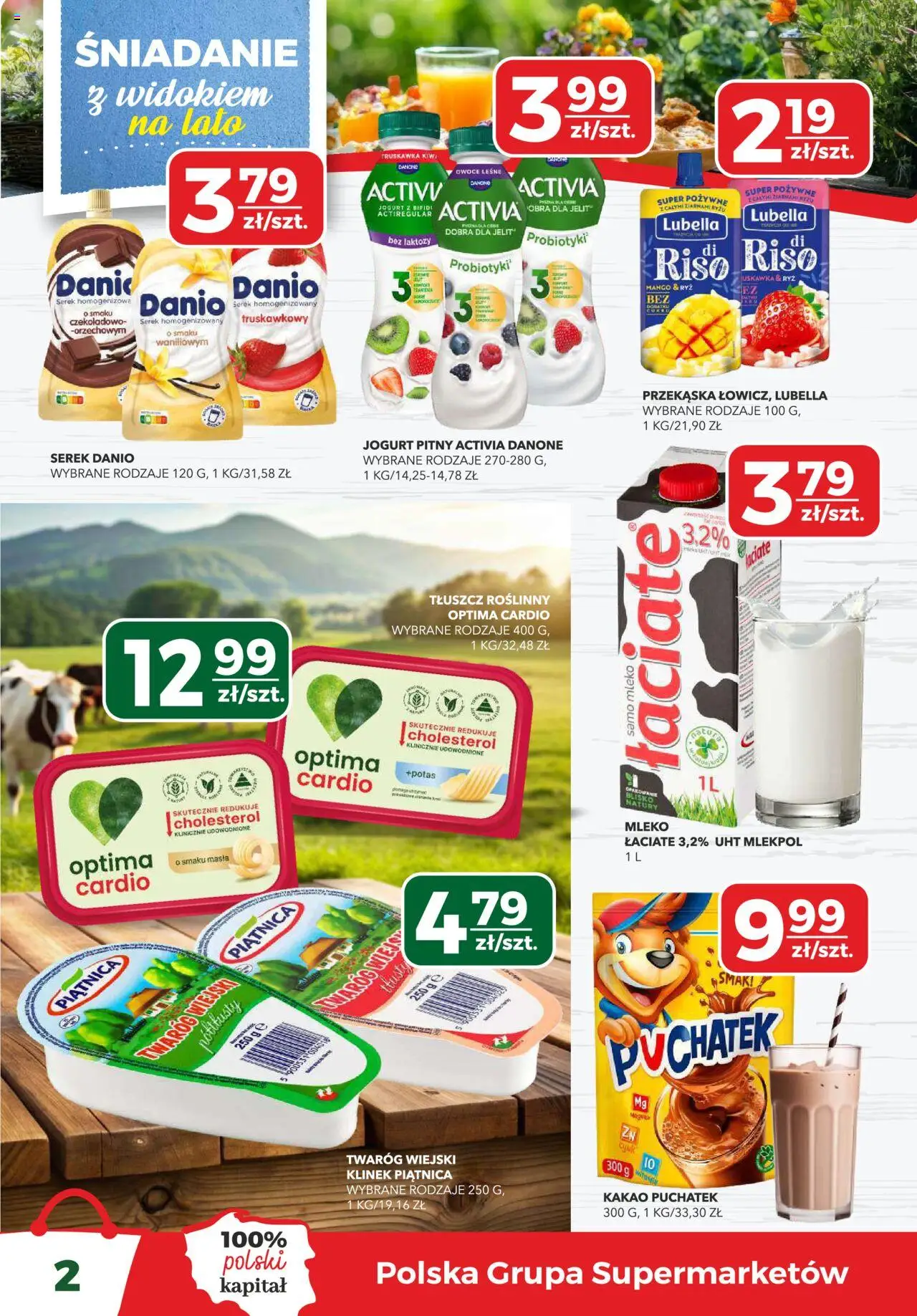 Top Market Gazetka od 17.06.2025 | Strona: 2 | Produkty: Serek homogenizowany, Optima cardio, Jogurt, Ryż