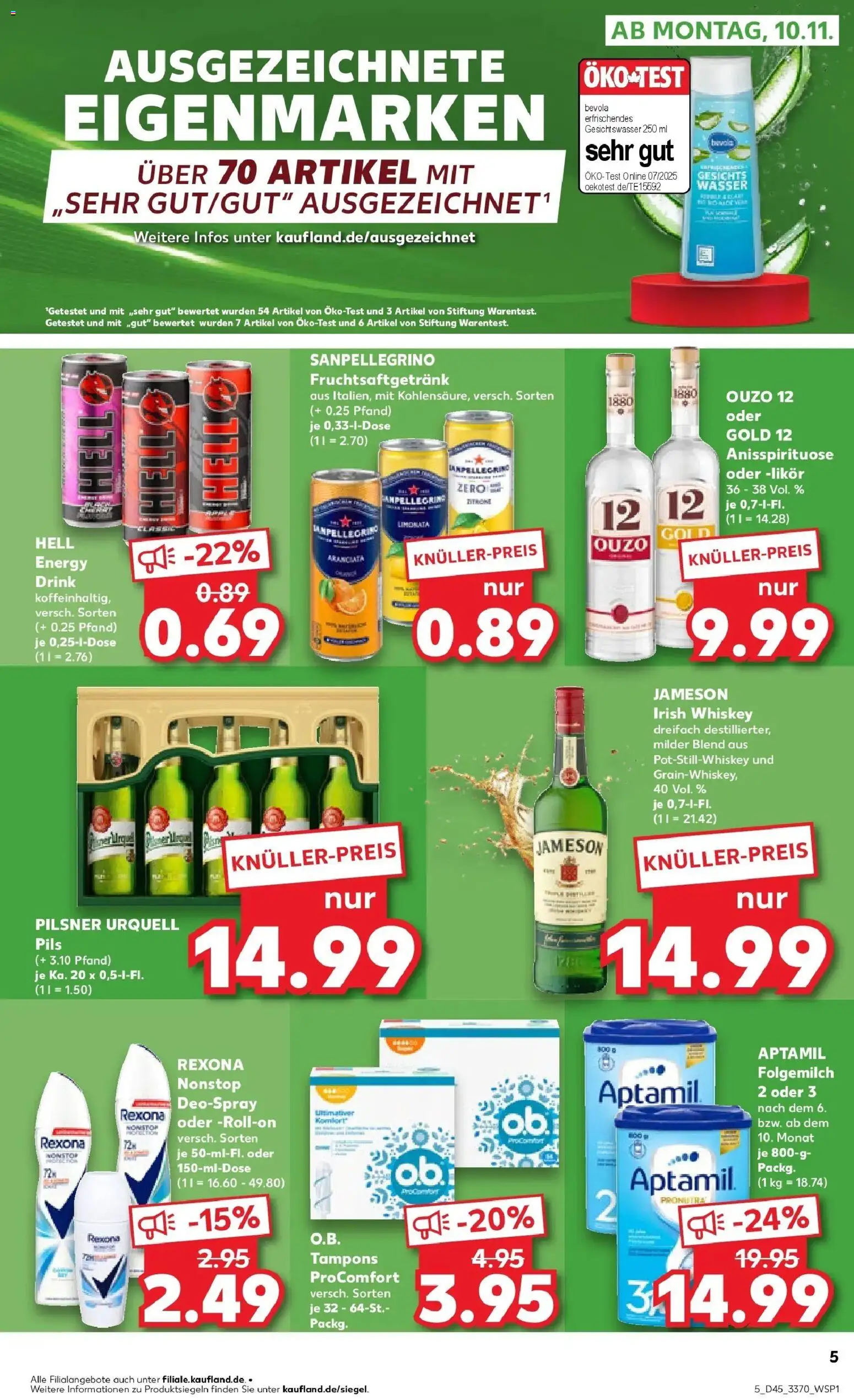 Kaufland prospekt Strausberg	 – gültig ab 10.11.2025 | Seite: 5 | Produkte: Energy, Pils, Deodorant, Whiskey