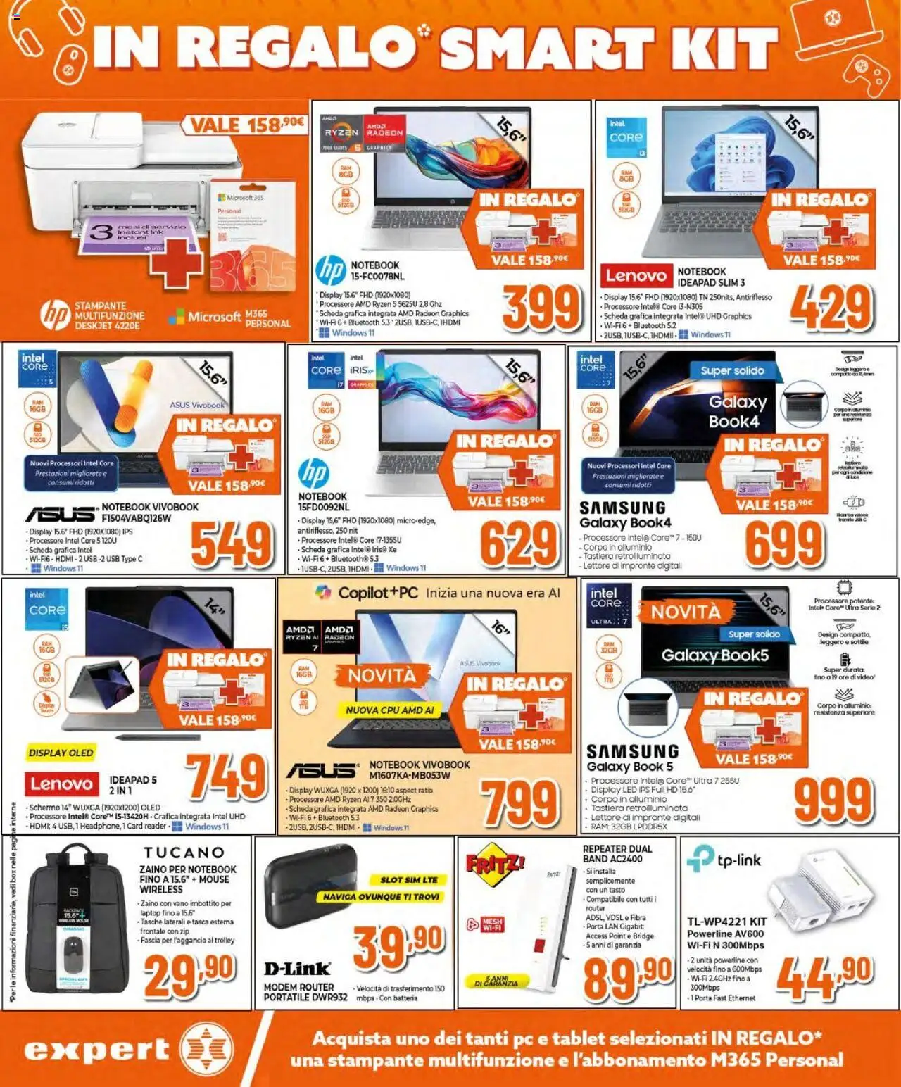 Volantino Expert del 06.09.2025 | Pagina: 12 | Prodotti: Router, Laptop, PC, Mouse