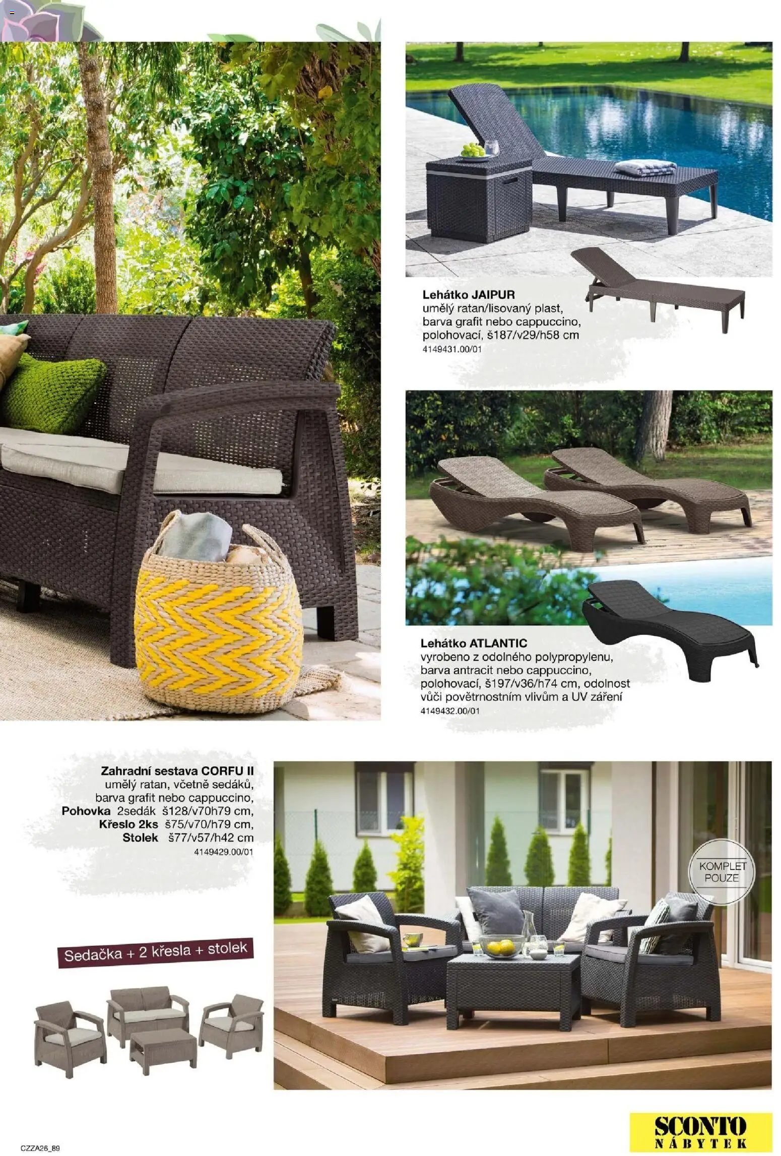 Sconto nábytek katalog - Zahradní speciál od 01.01.2026 | Strana: 89 | Produkty: Křesla, Nábytek, Sedačka, Křeslo