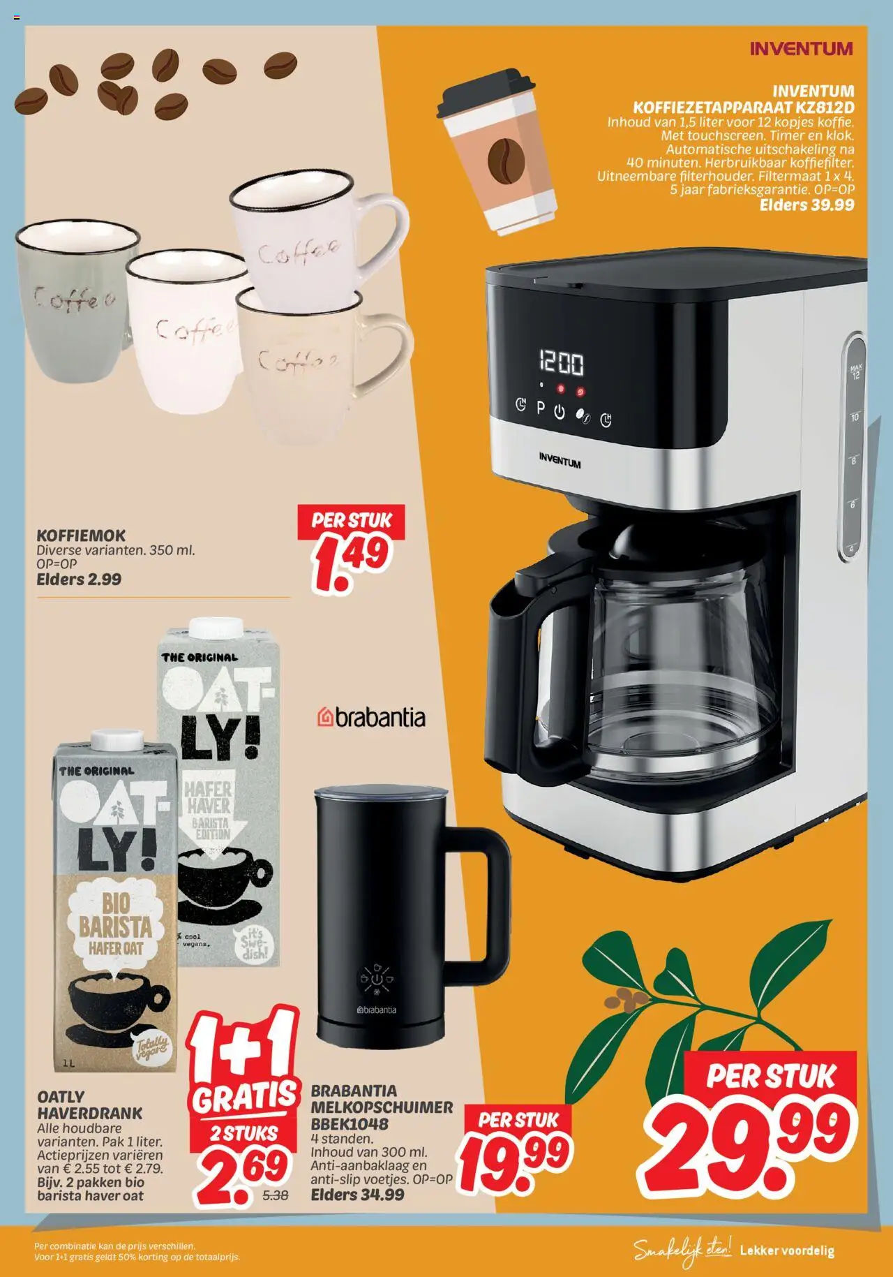 {H1} | Pagina: 19 | Producten: Kan, Melkopschuimer, Koffiezetapparaat, Haver