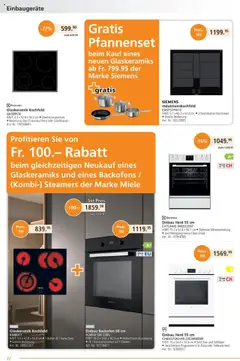 Fust Aktionen ab 28.07.2025 | Seite: 22 | Produkte: Backofen, Kochfeld, Miele, Siemens