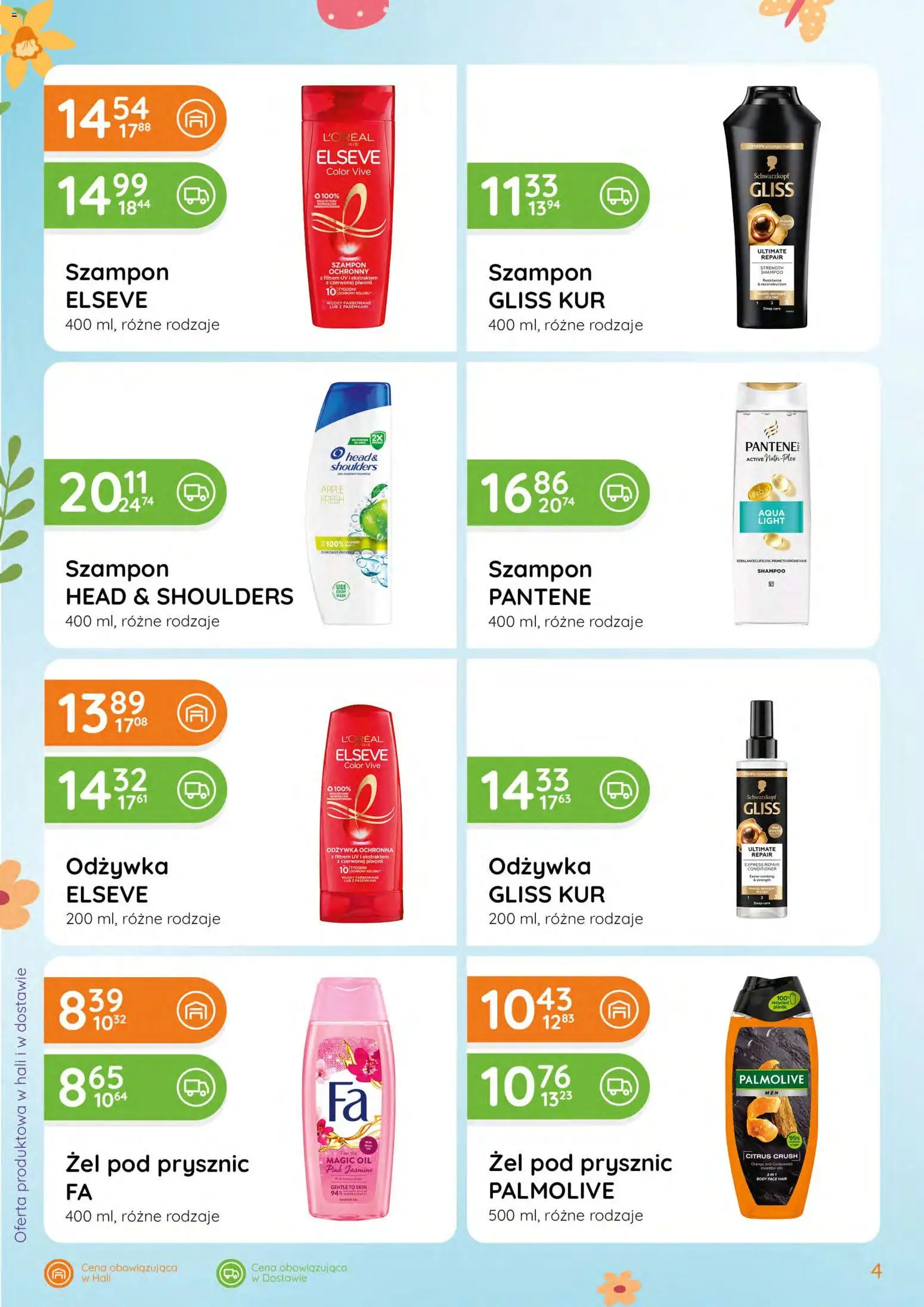 Eurocash gazetka - Katalog Chemiczny od 05.03.2026 | Strona: 4 | Produkty: Szampon, Odżywka, Body, Żel pod prysznic