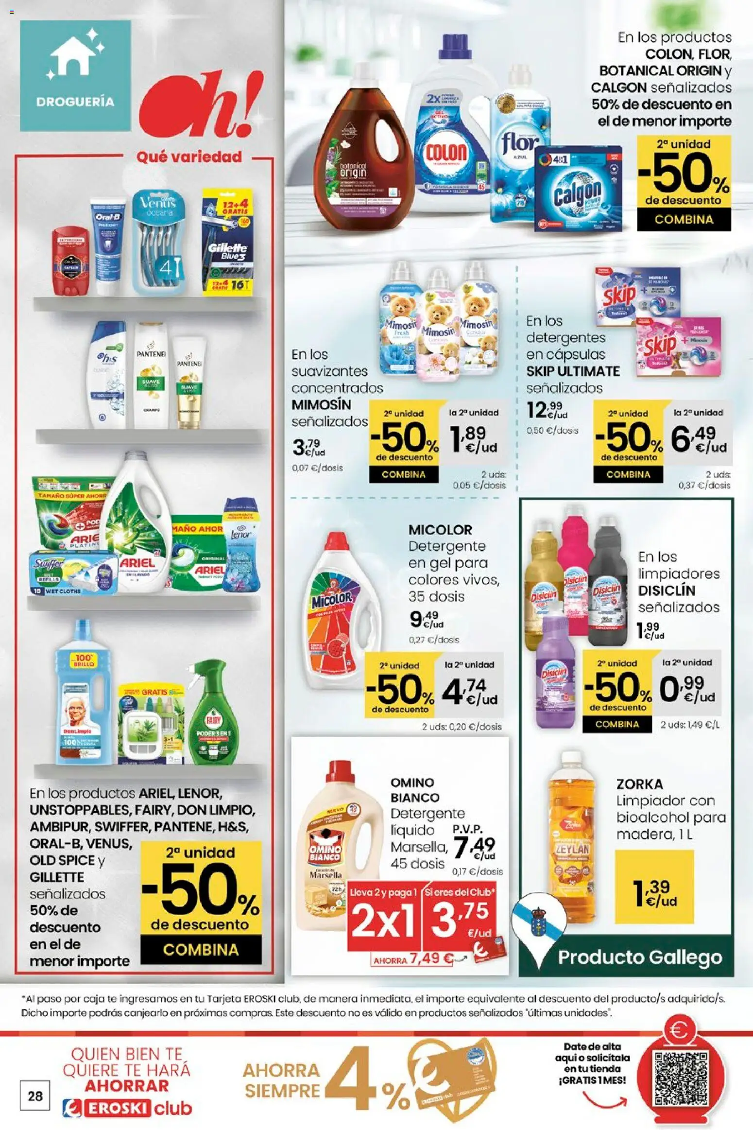 Eroski - Quen ben te quere farache aforrar │ válido desde el 15.01.2026 | Página: 28 | Productos: Detergente, Té, Caja